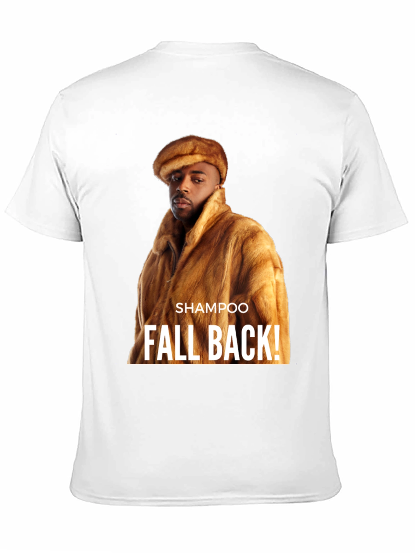 Black "Shampoo Fall Back!" Graphic T-Shirt view 11