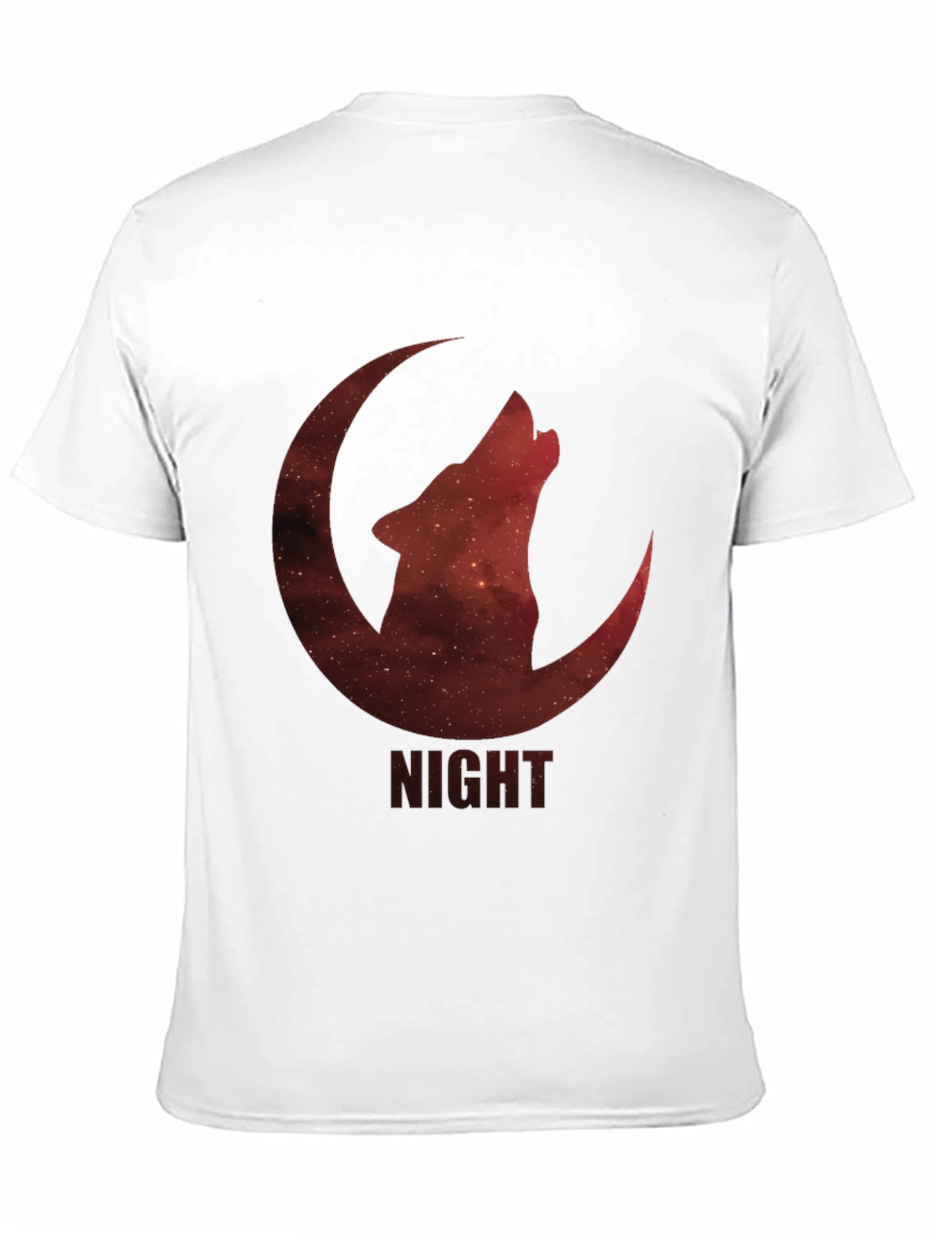 Black Night Wolf Moon Graphic T-Shirt view 11