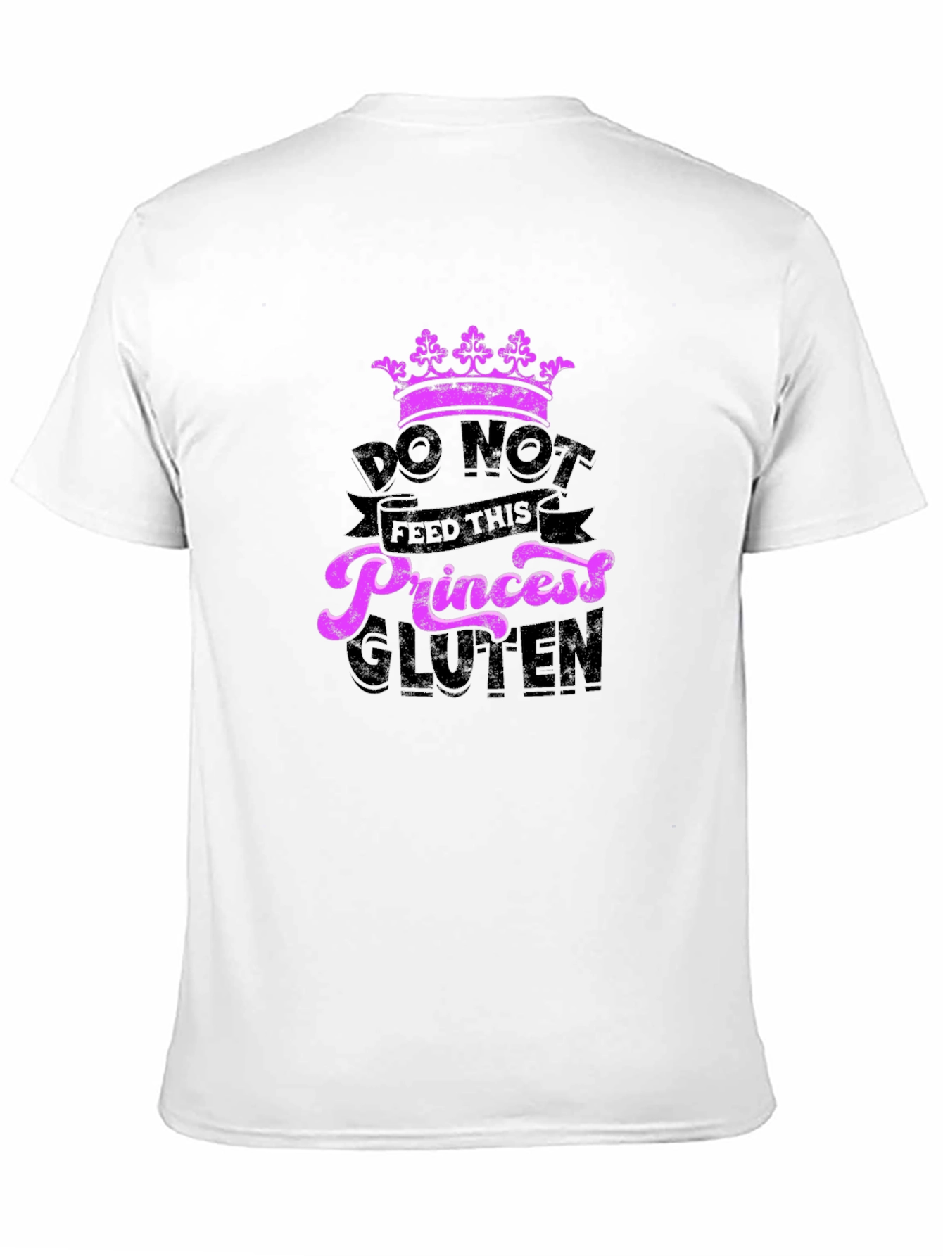 Black Do Not Feed This Princess Gluten T-Shirt view 11