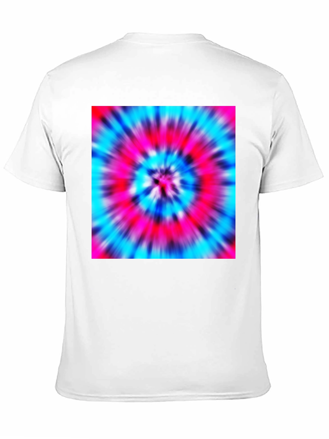 Black Vibrant Tie-Dye Graphic Tee - Black Cotton Blend view 11