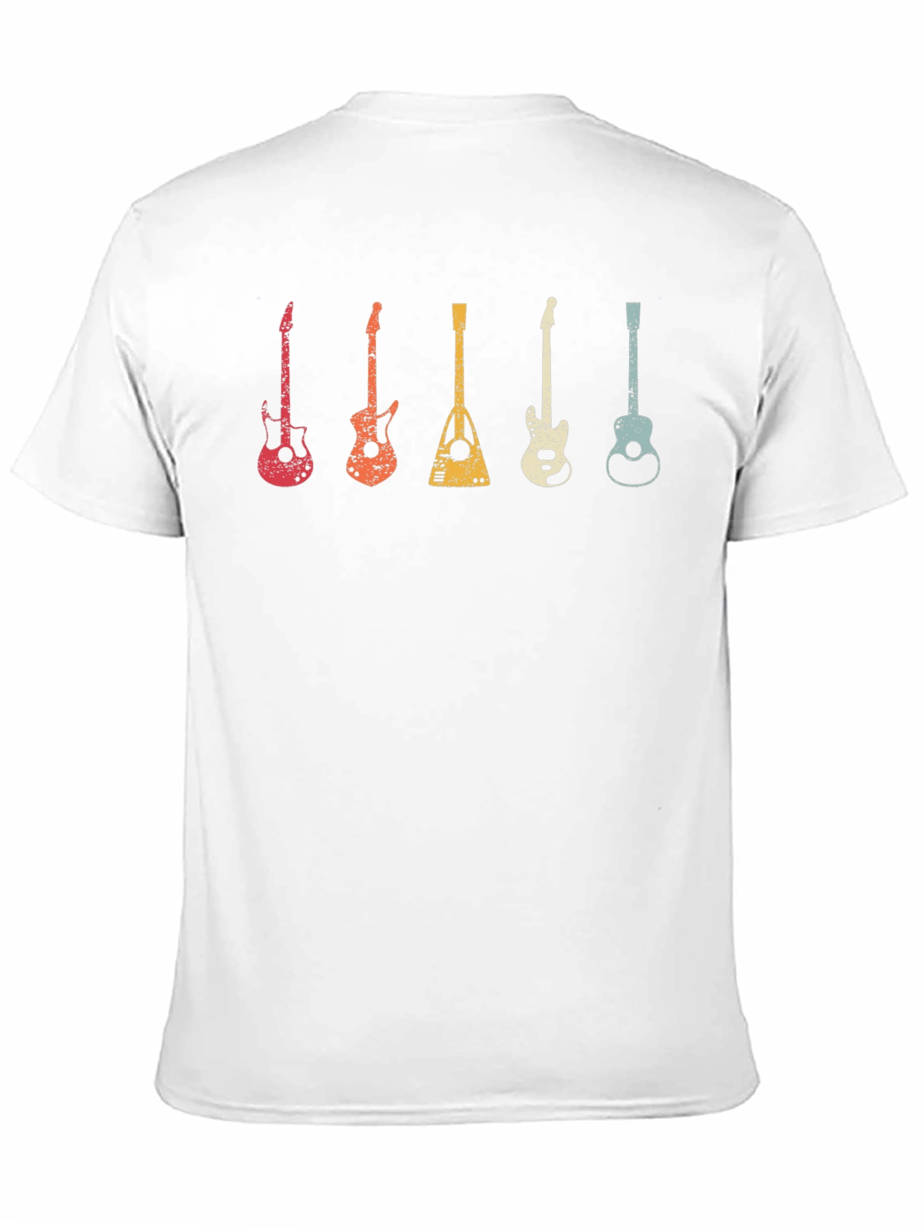 Black Retro Guitar T-Shirt - Music Lover's Tee view 11