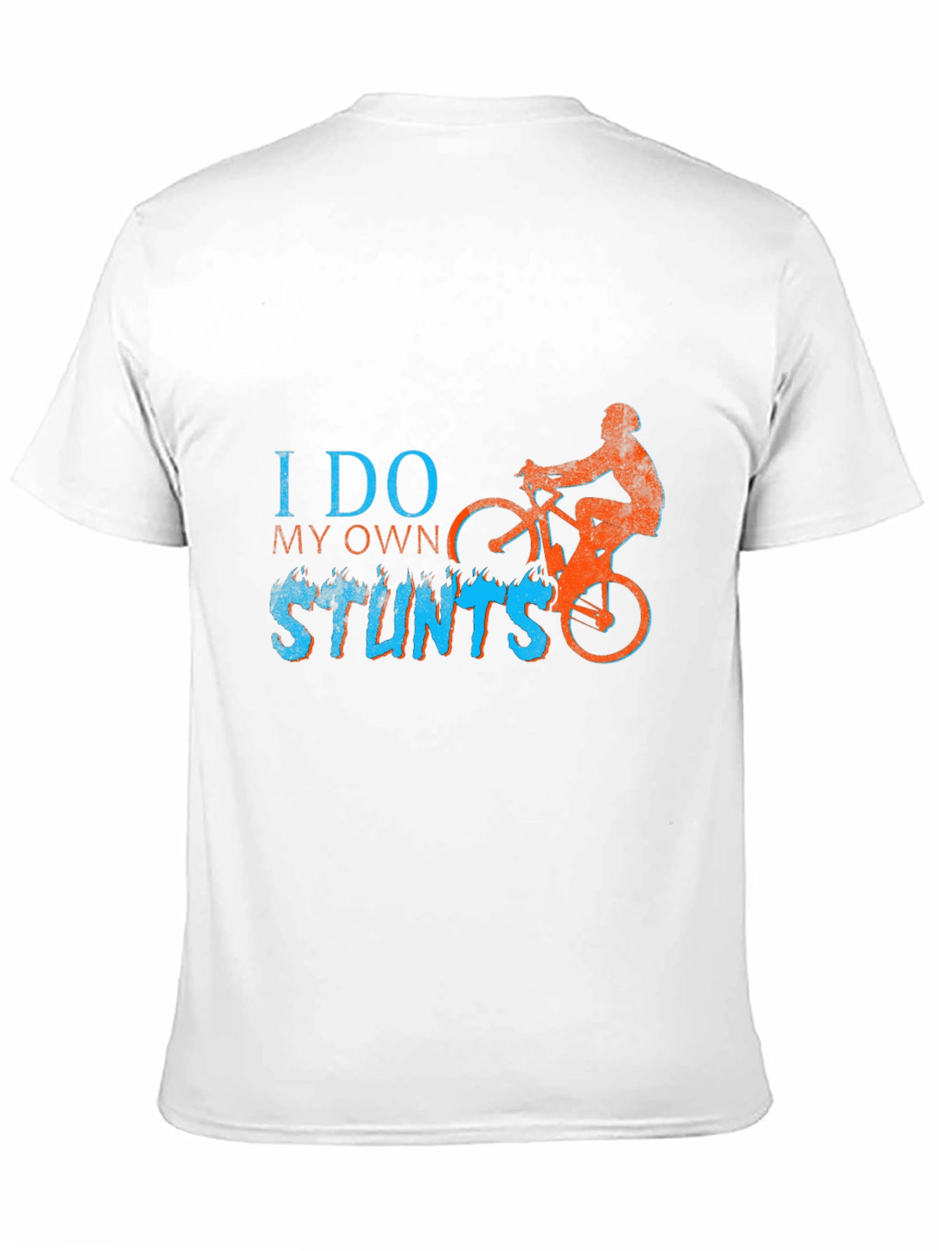 Black I Do My Own Stunts T-Shirt - Biker Design view 11