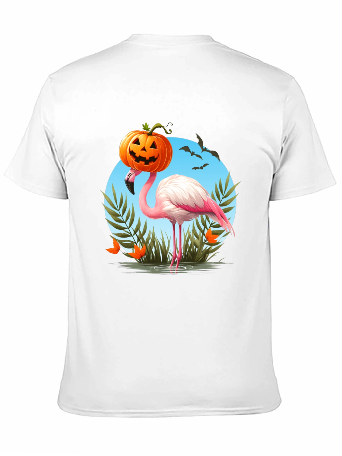 Black Halloween Flamingo Graphic Tee view 11
