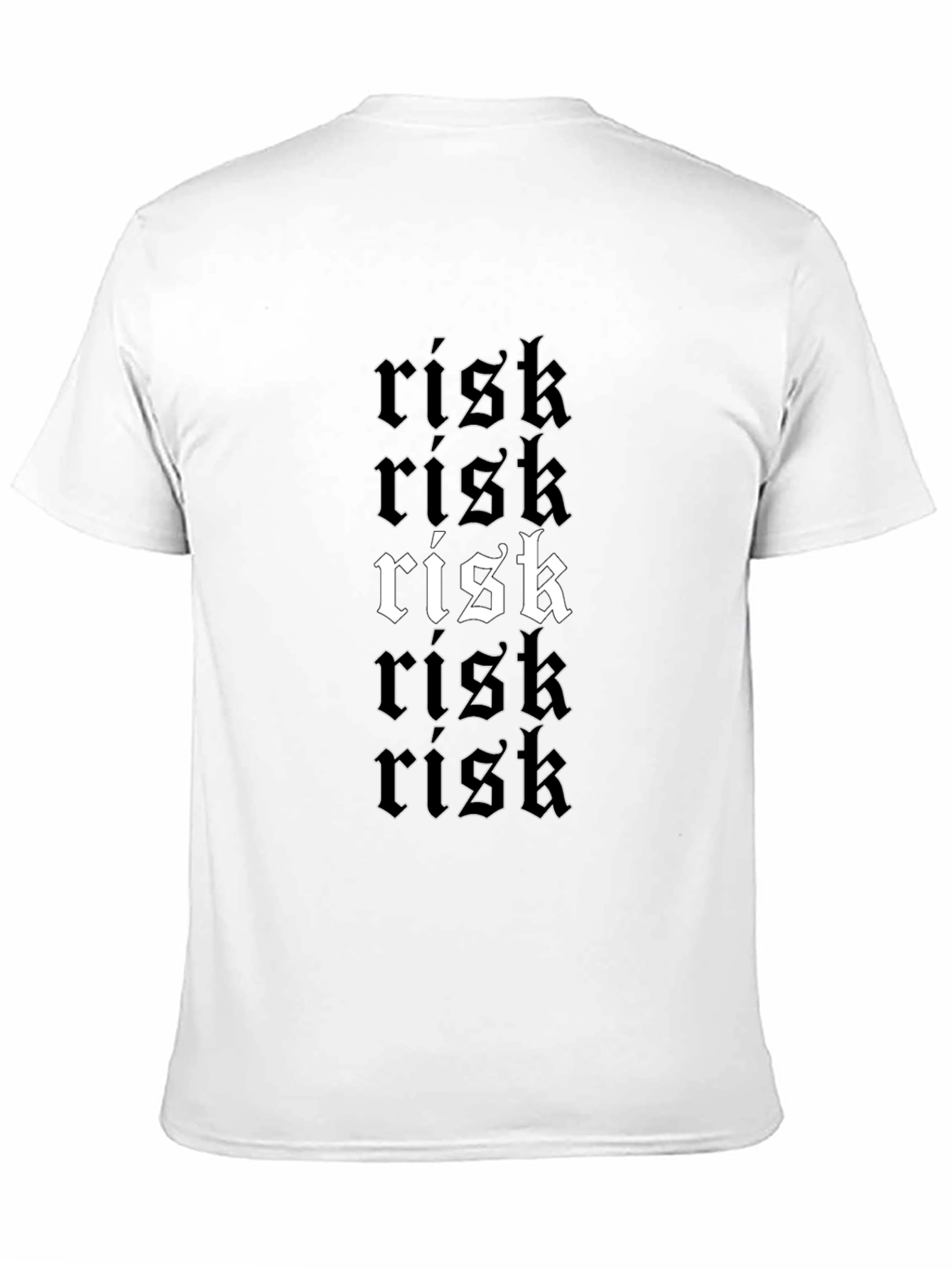 Black Risk Graphic Tee - Black Short Sleeve Crew Neck view 11