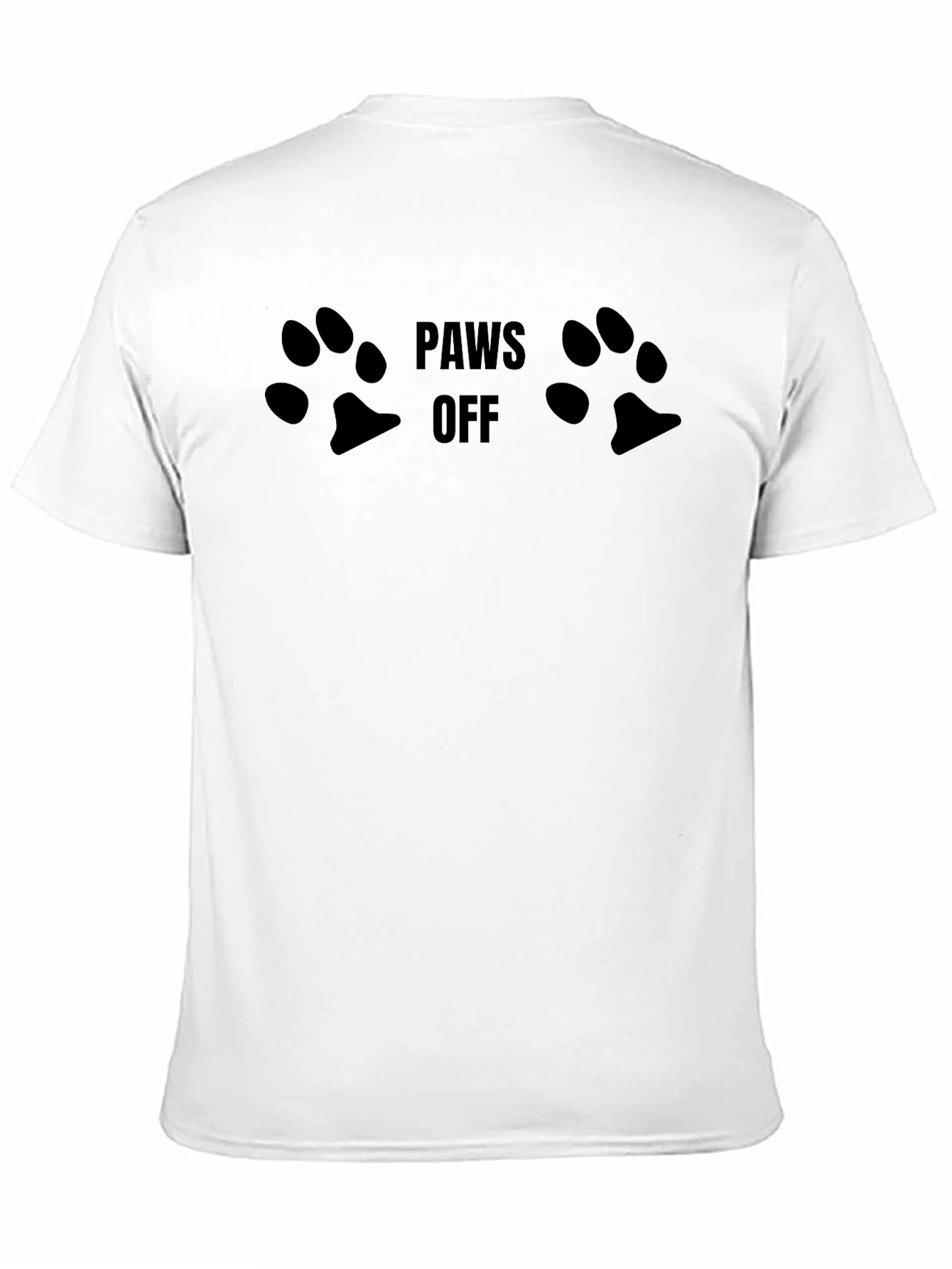 Black Paws Off Graphic Print Crew Neck T-Shirt view 11