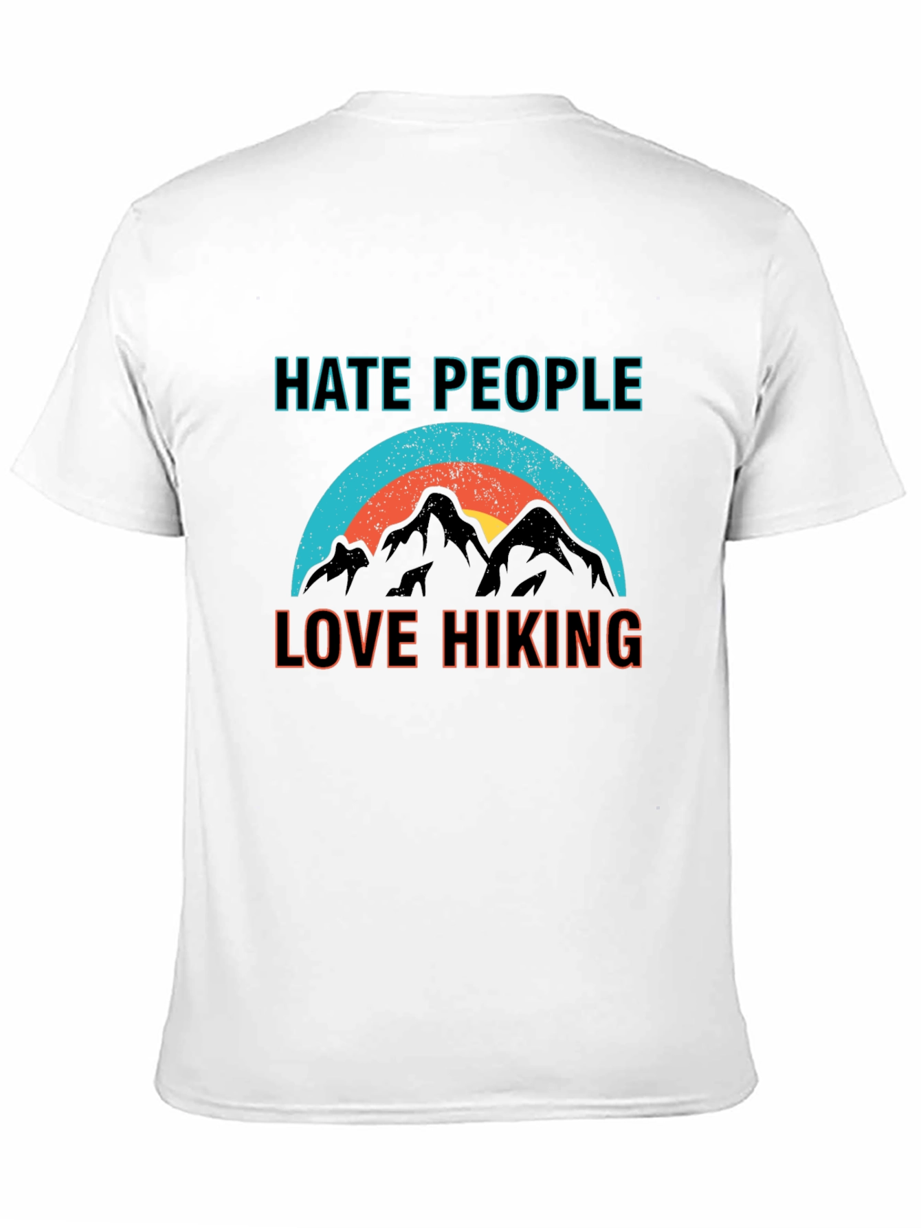 Black Hate People Love Hiking Graphic Tee view 11