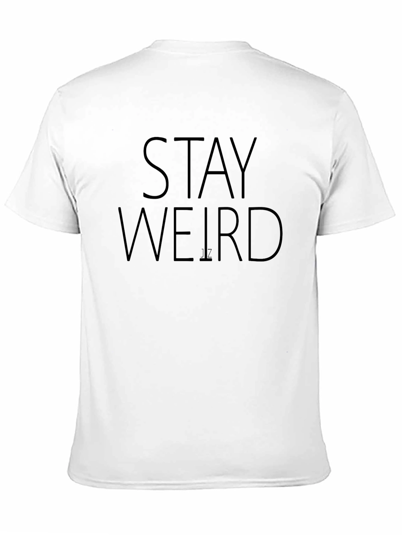 Black Stay Weird Graphic Tee - Black Cotton T-Shirt view 11