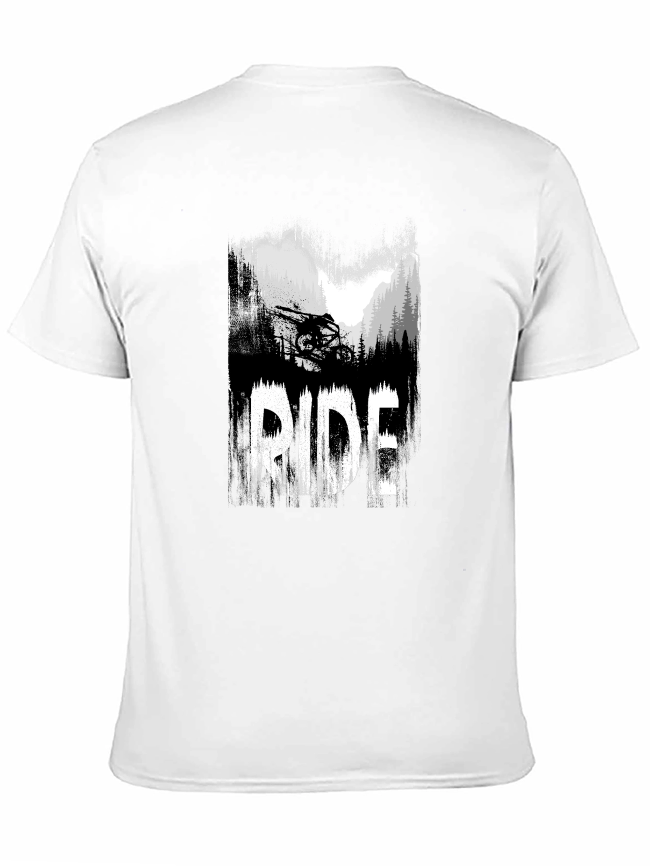 Black Ride Mountain Bike Graphic T-Shirt view 11