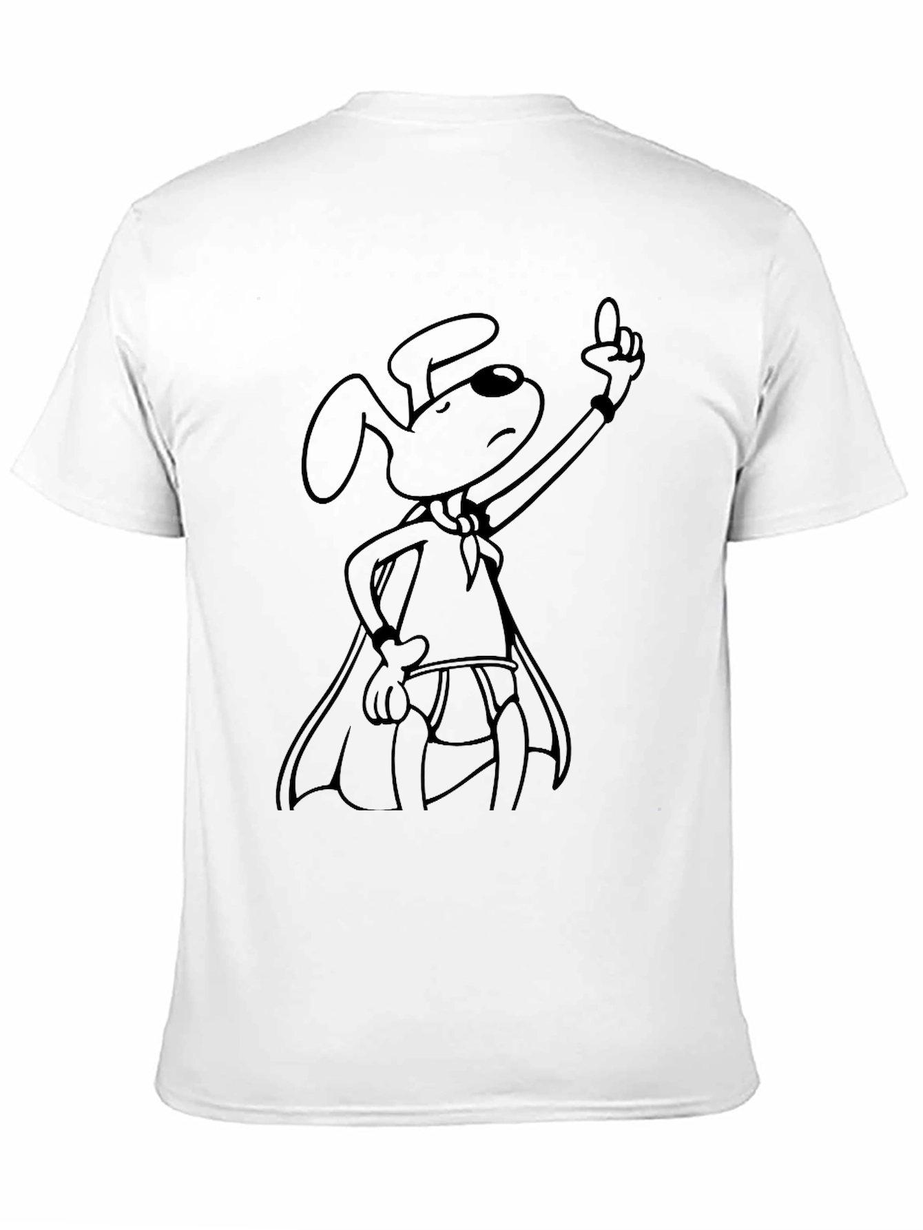 Black Hero Dog Graphic Tee - Black Cotton T-Shirt view 11