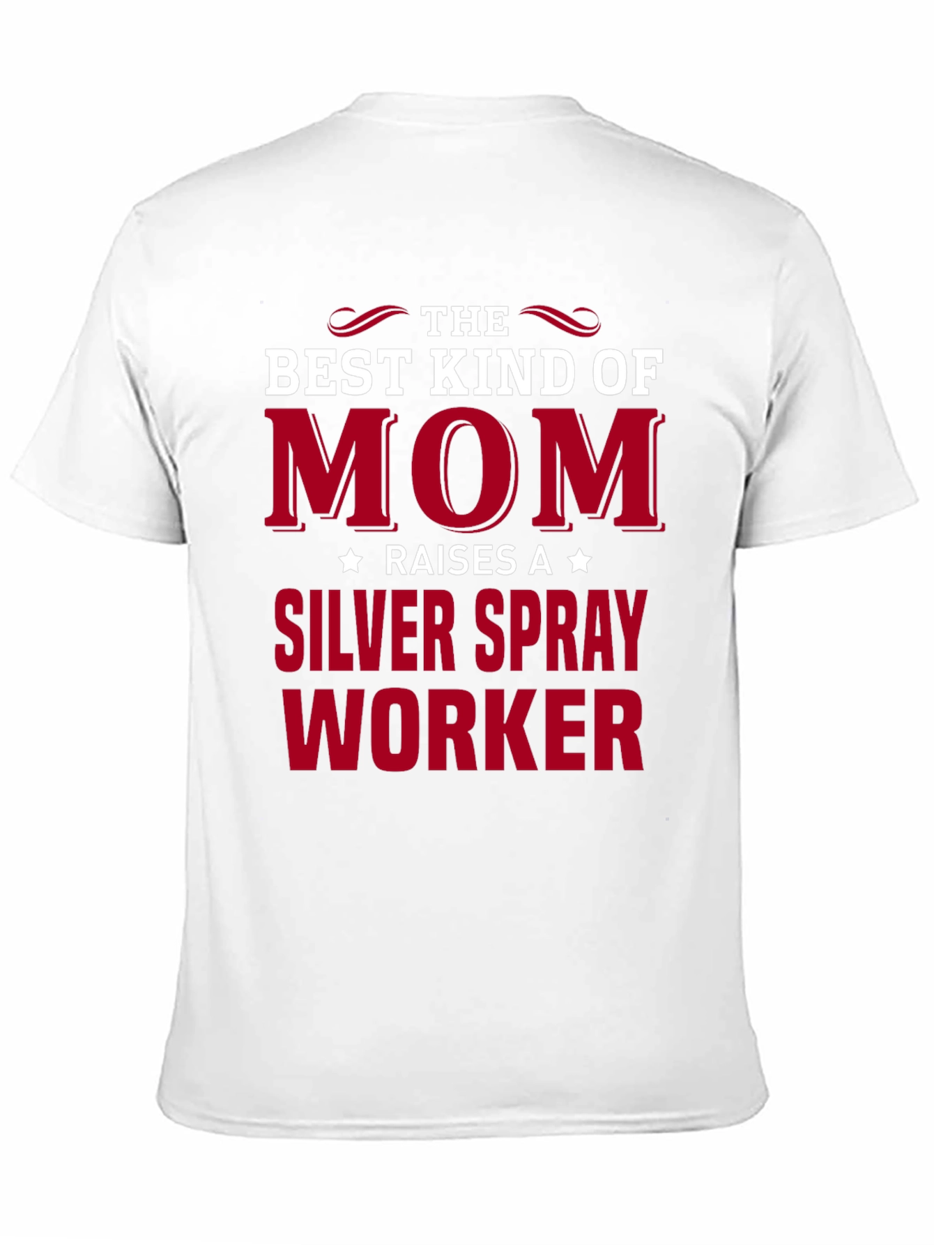 Black Best Kind of Mom - Silver Spray Worker T-Shirt view 11
