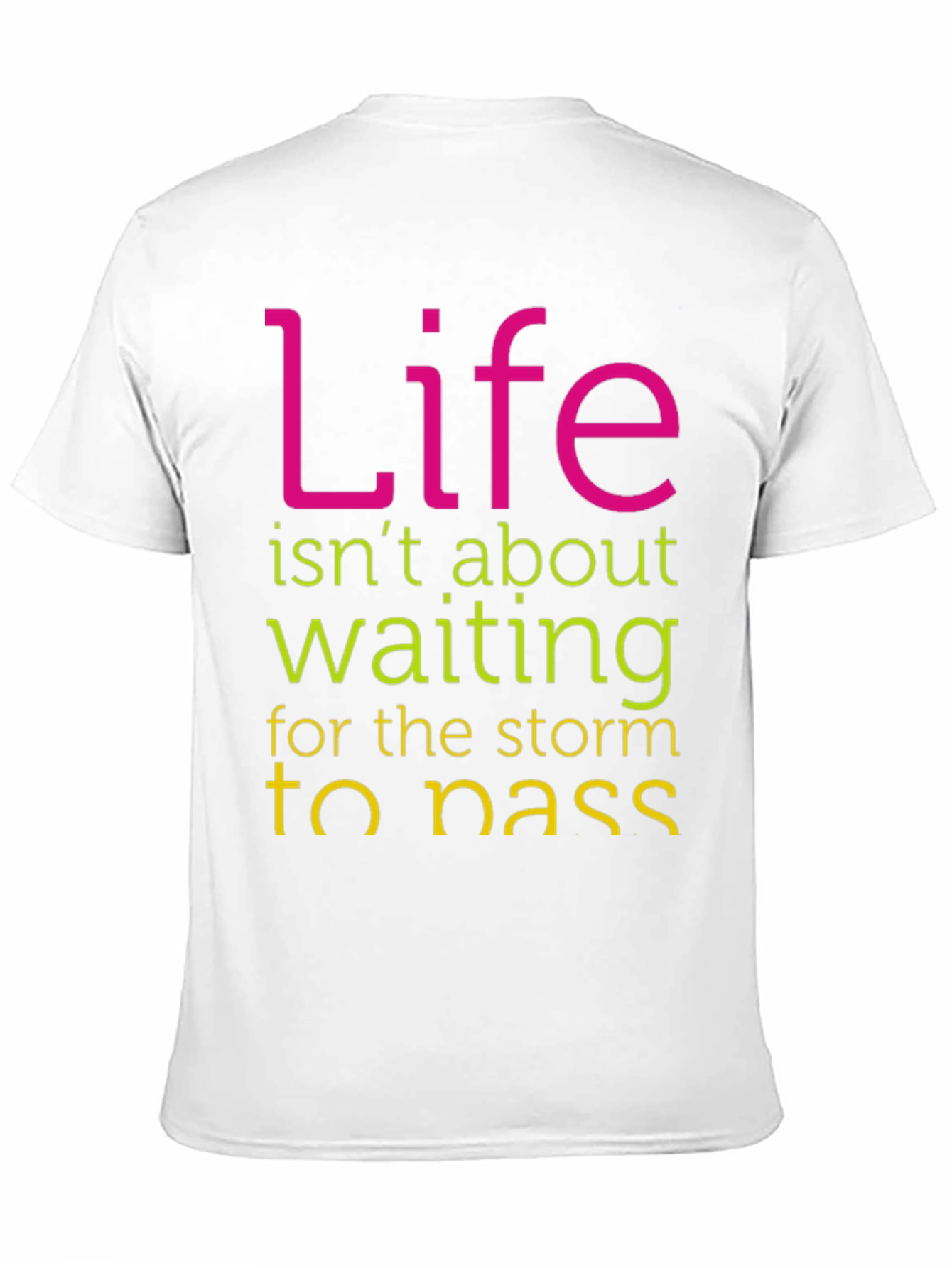 Black Inspirational Graphic T-Shirt - Life Isn't About Waiting view 11