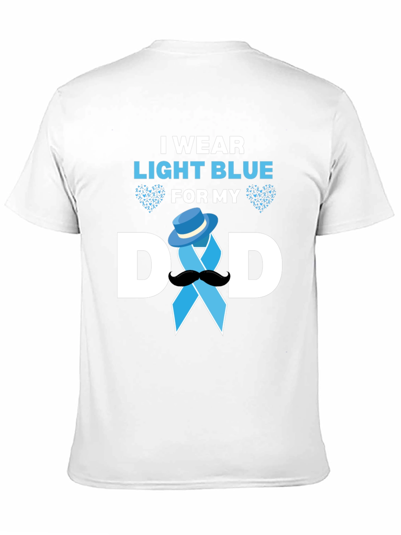 Black Light Blue Dad Support T-Shirt view 11