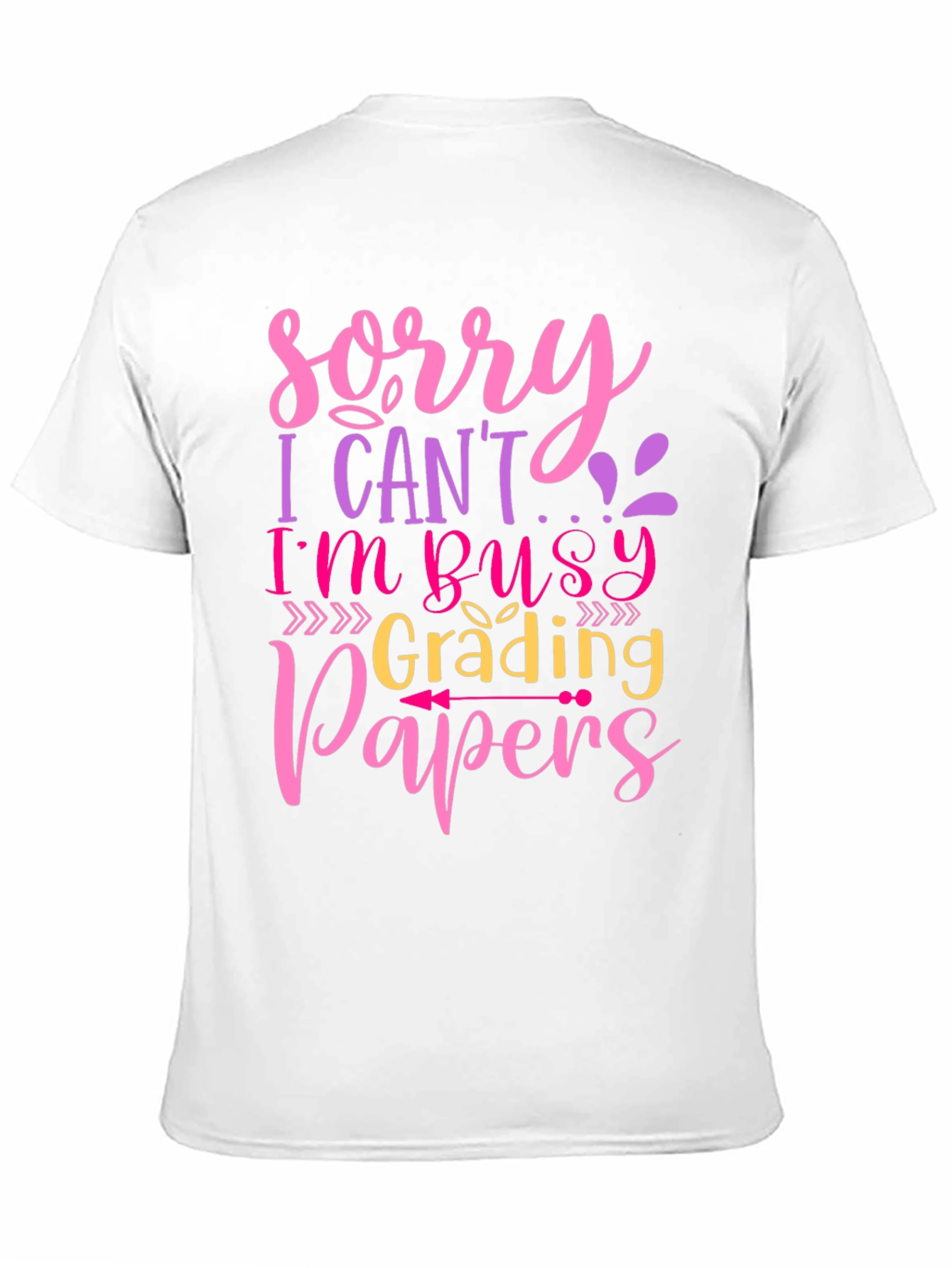 Black Busy Grading Papers T-Shirt: Teacher Life Apparel view 11