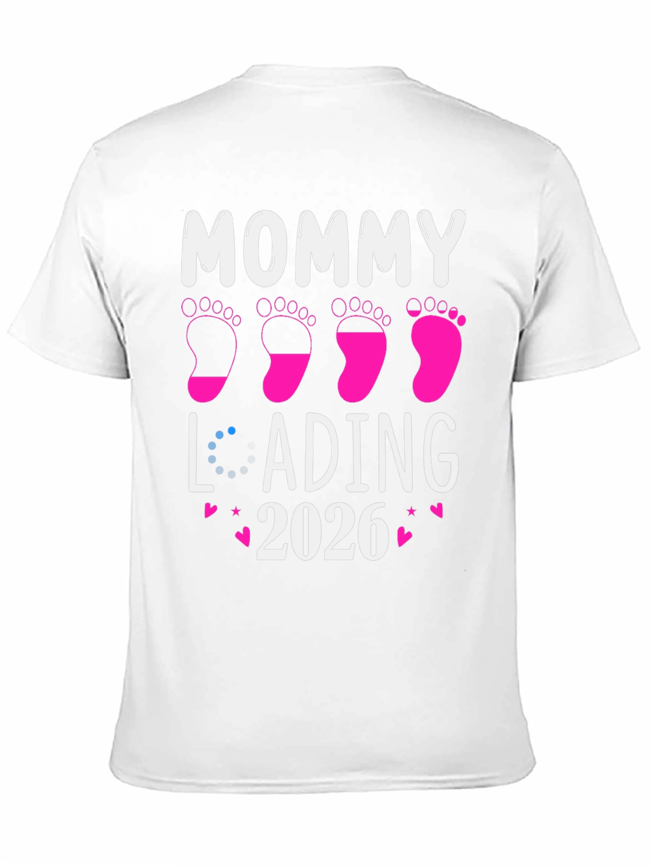 Mommy Loading 2026 Pregnancy Announcement T-Shirt - 11