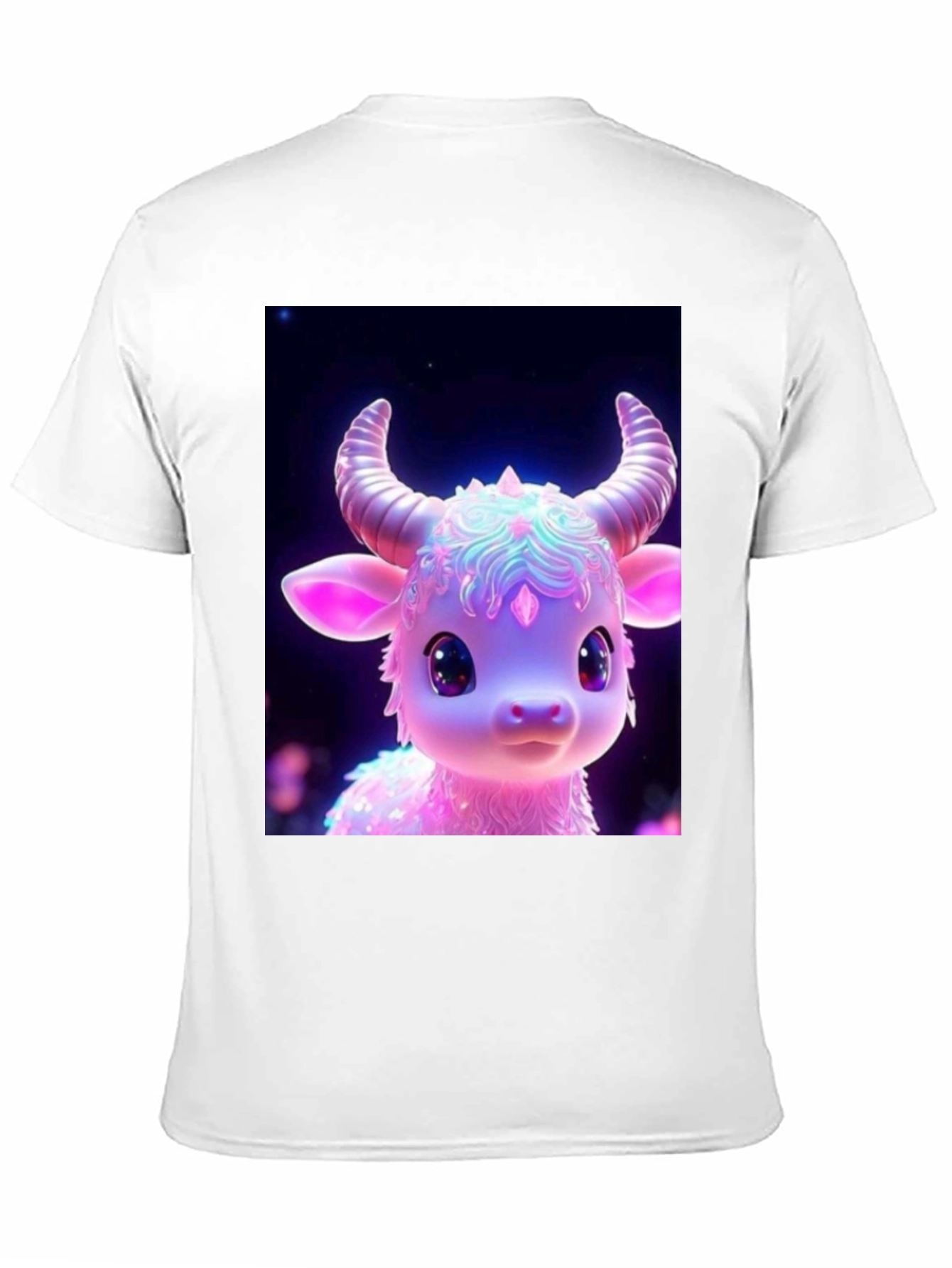 Black Cute Cartoon Cow Graphic Tee - Black view 11