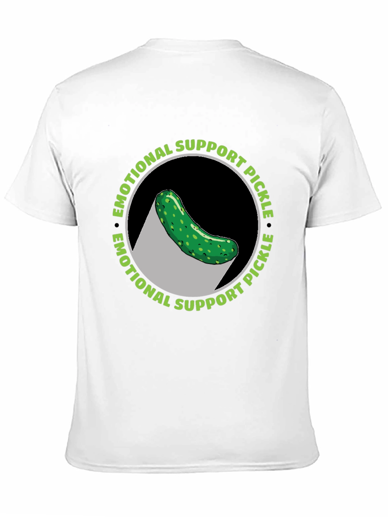 Black Emotional Support Pickle T-Shirt - Funny Graphic Tee view 11