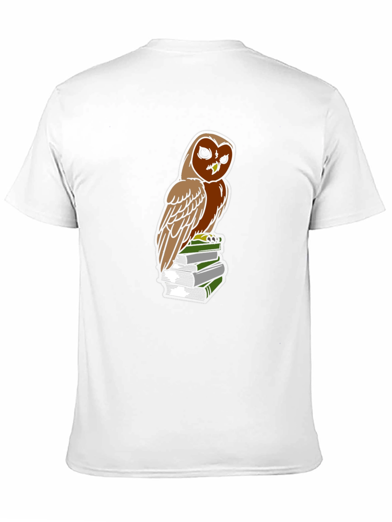 Black Owl on Books Graphic Tee - Smart & Stylish view 11