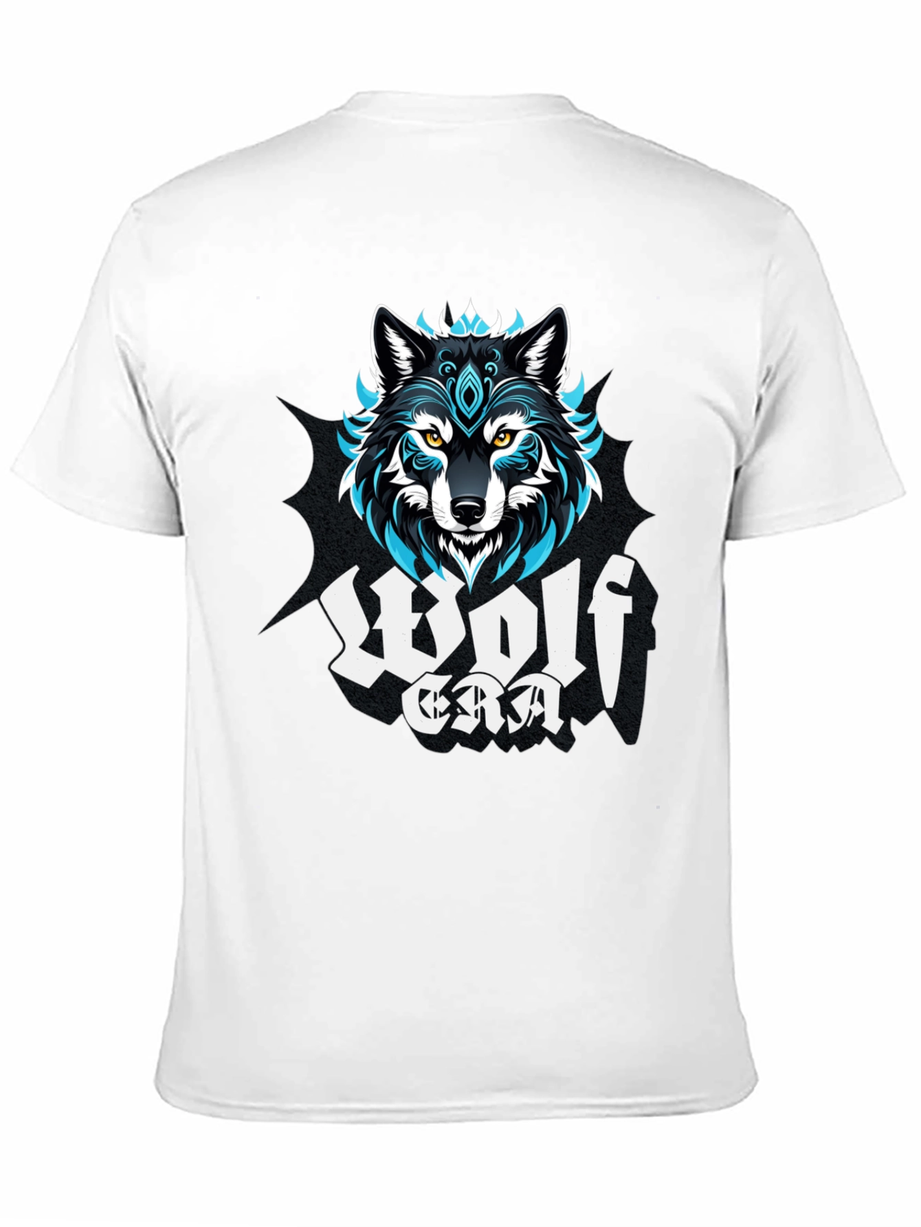 Black Wolf Era Graphic Print Black T-Shirt view 11