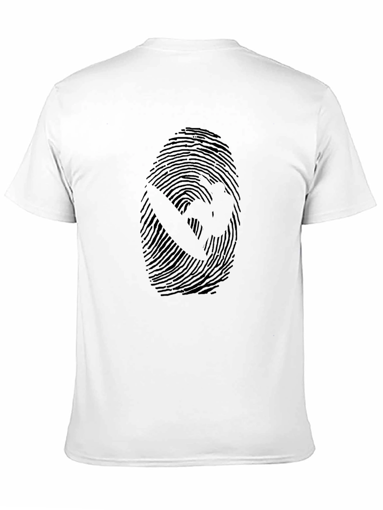 Black Graphic Fingerprint T-Shirt - Unique Design view 11