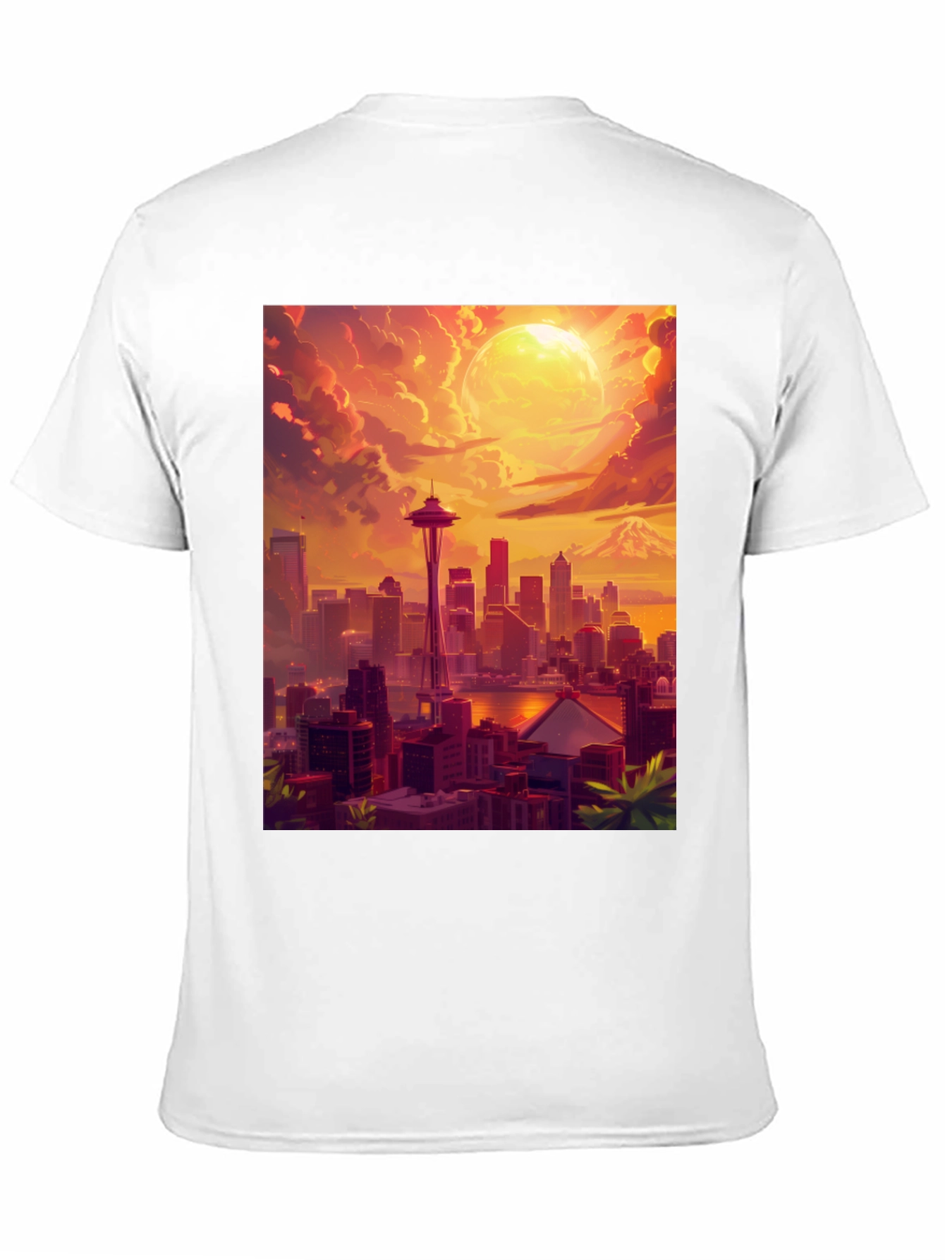 Black Seattle Skyline T-Shirt view 11