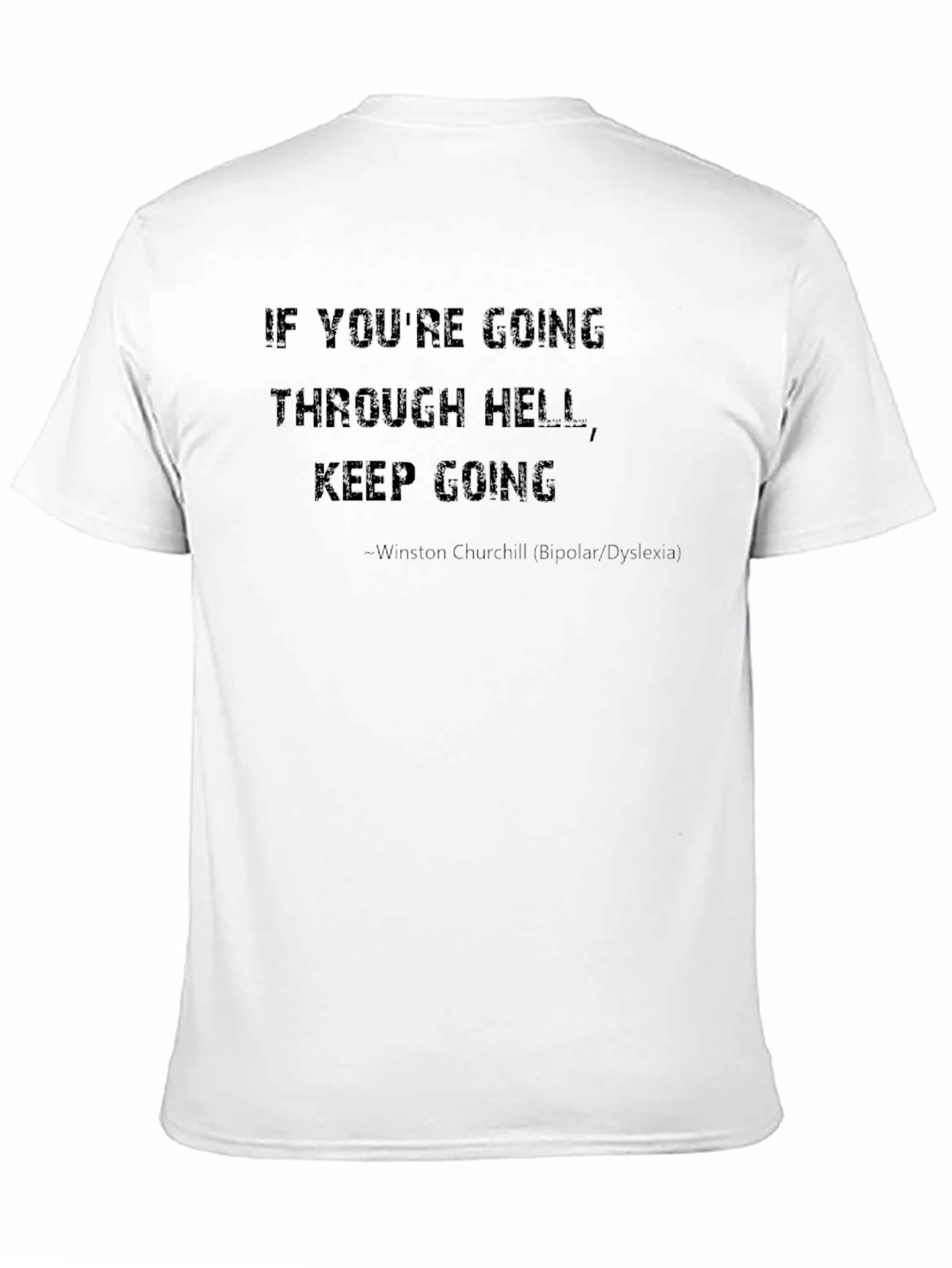 Black Motivational Winston Churchill Quote T-Shirt view 11