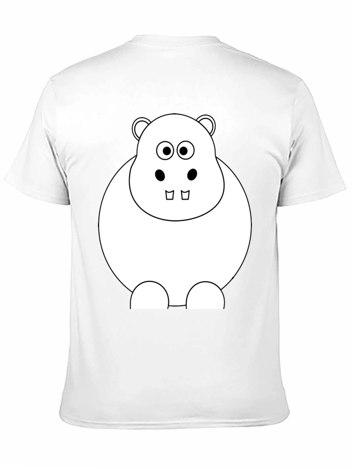 Black Hippo Graphic Tee - Black Cotton T-Shirt view 11