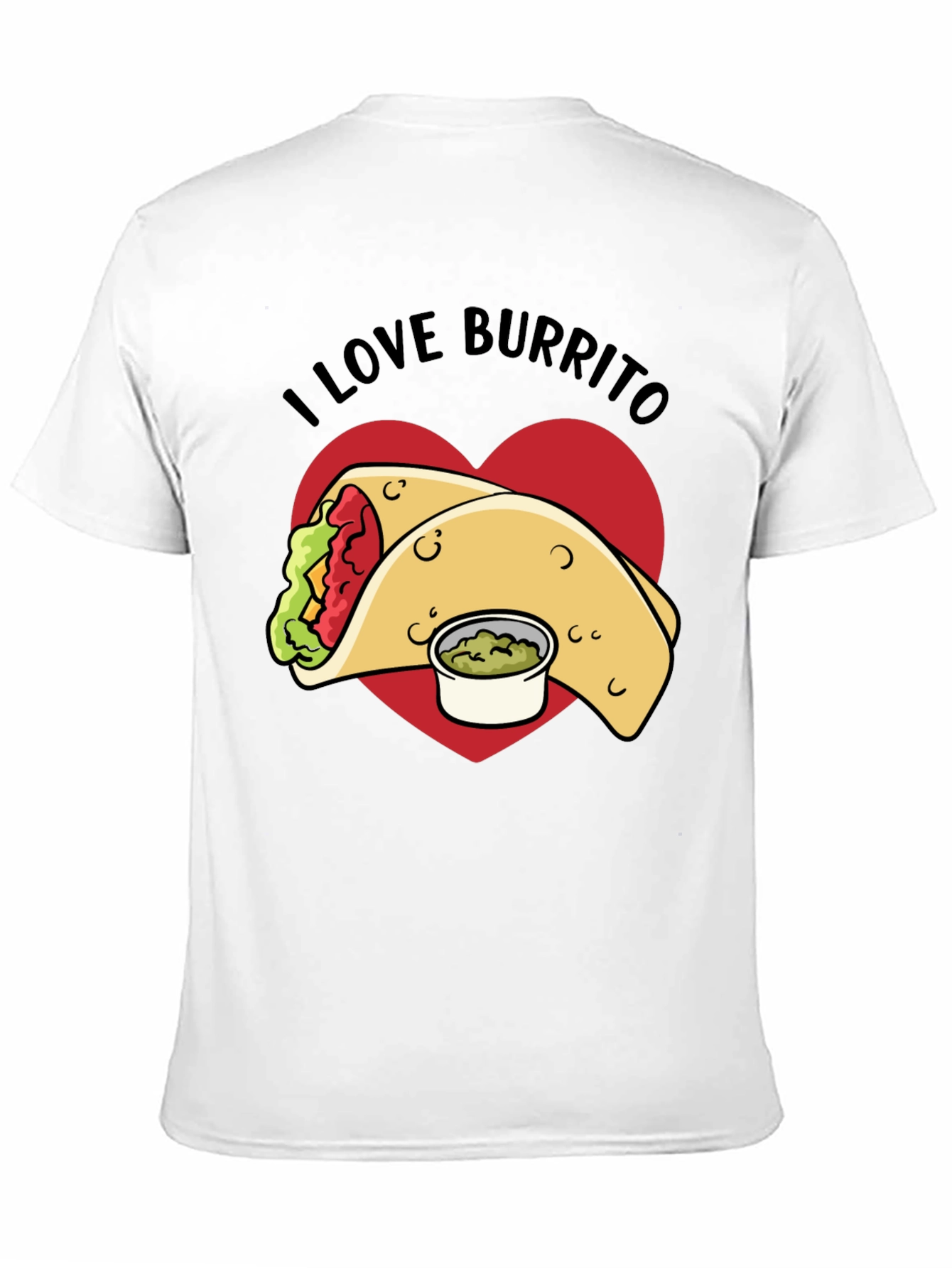 Black I Love Burrito Graphic T-Shirt view 11