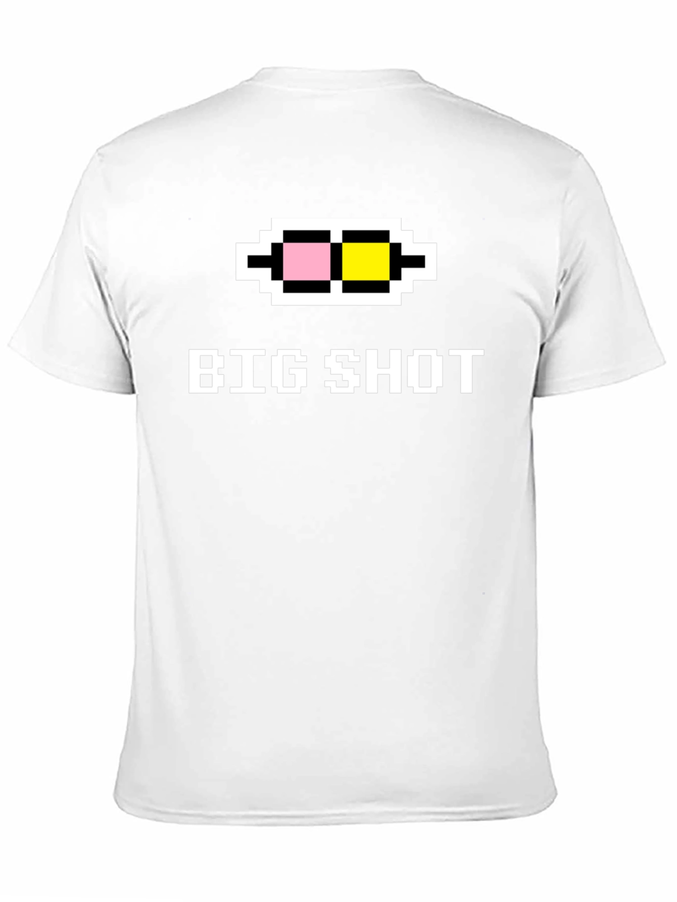 Black Big Shot T-Shirt - Pixel Glasses Funny Graphic Tee view 11