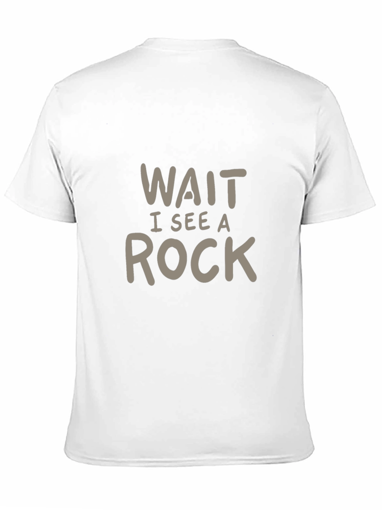 Black Wait I See a Rock T-Shirt Funny Graphic Tee view 11