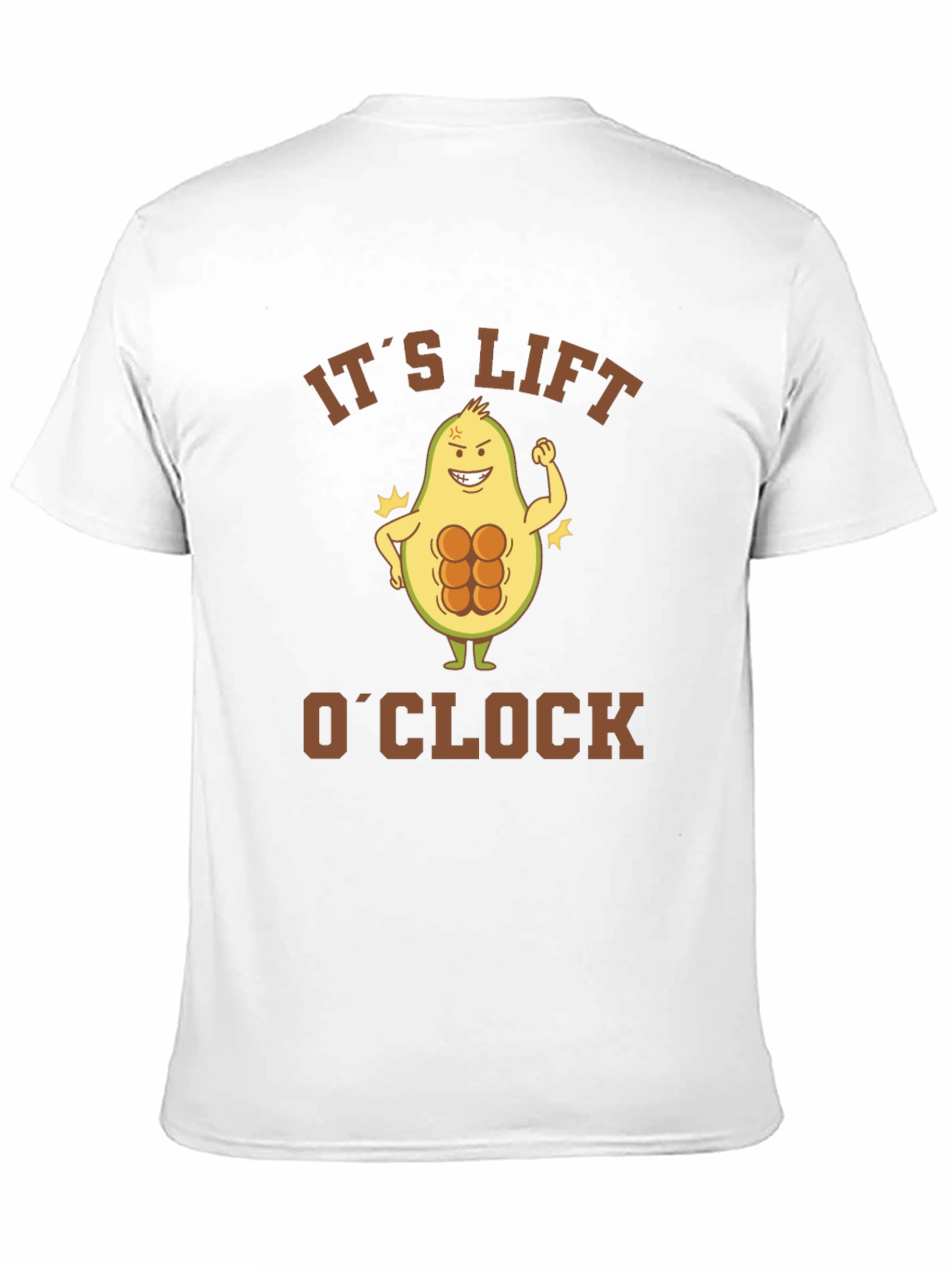 Black Funny Avocado Lift O'Clock T-Shirt - Gym Humor! view 11