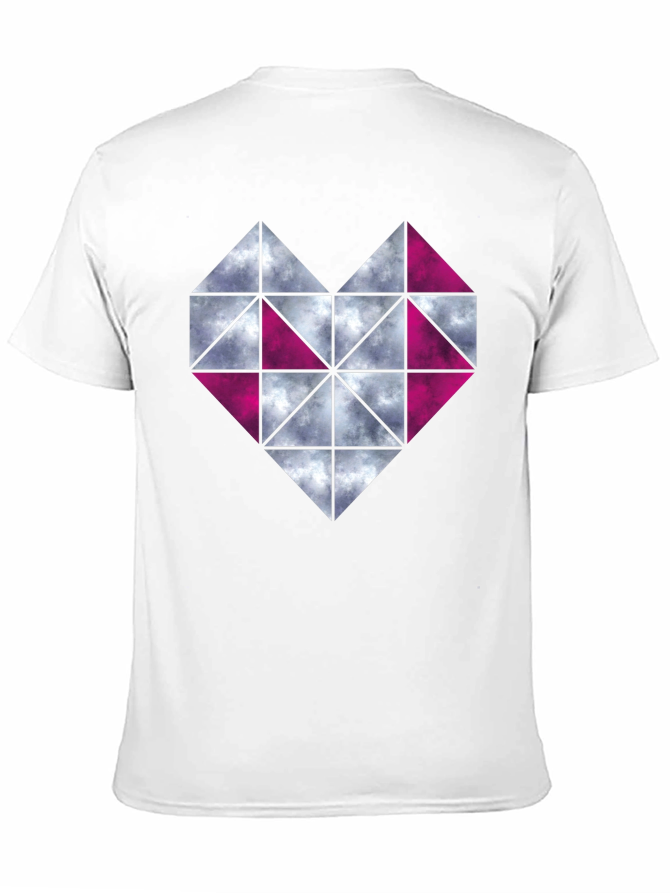 Geometric Heart Graphic Black T-Shirt - 11