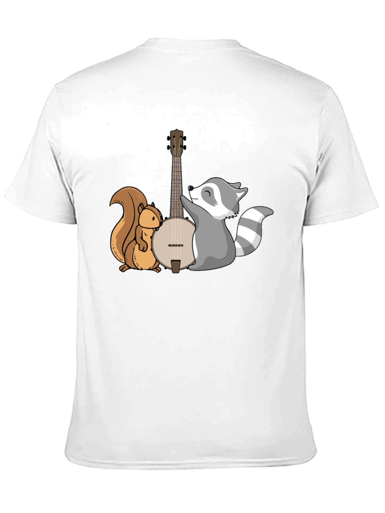Black Squirrel and Raccoon Banjo Graphic Tee view 11