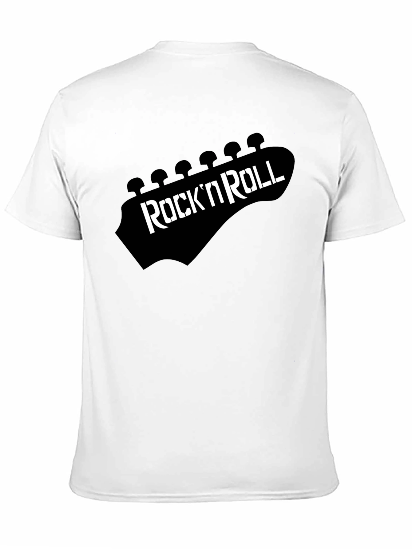 Black Rock 'N' Roll Guitar Head T-Shirt view 11