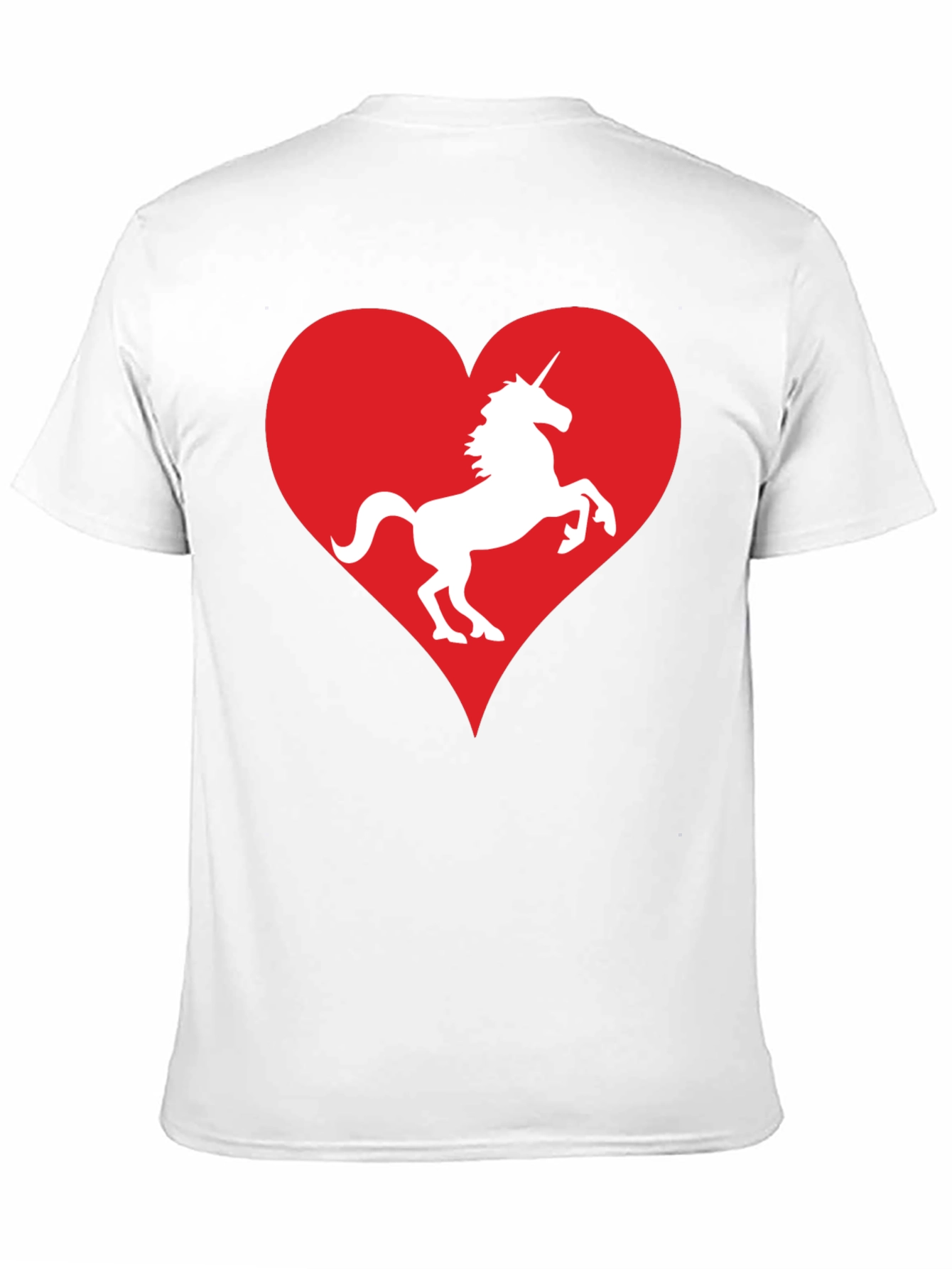 Black Unicorn Heart Graphic Tee - Black Cotton T-Shirt view 11