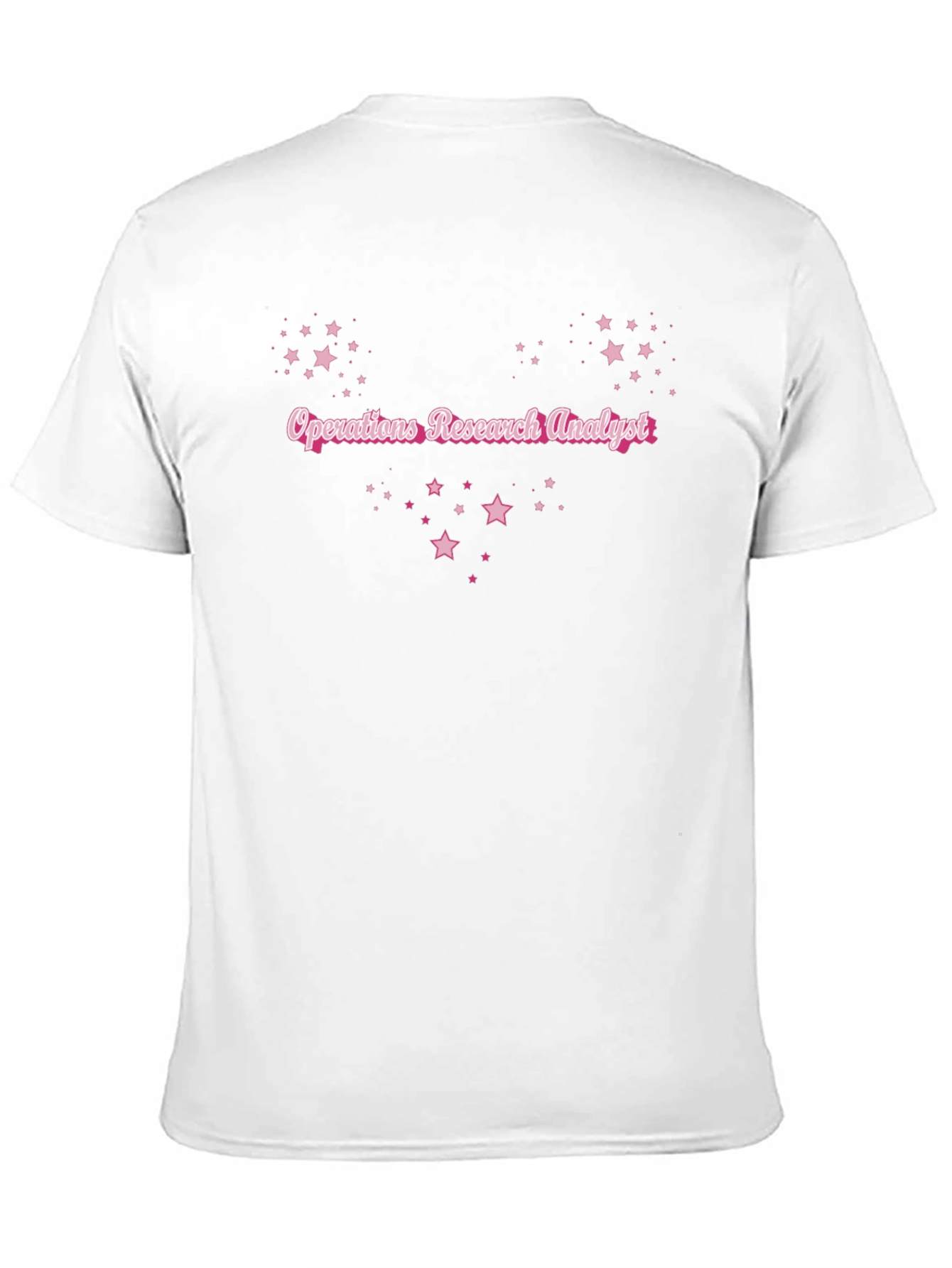 Black Operations Research Analyst T-Shirt Pink Star Design view 11
