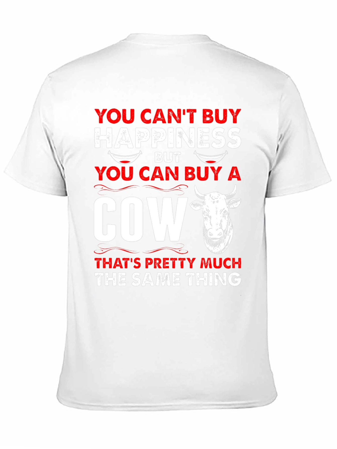 Black Buy a Cow T-Shirt: Happiness is a Cow! view 11