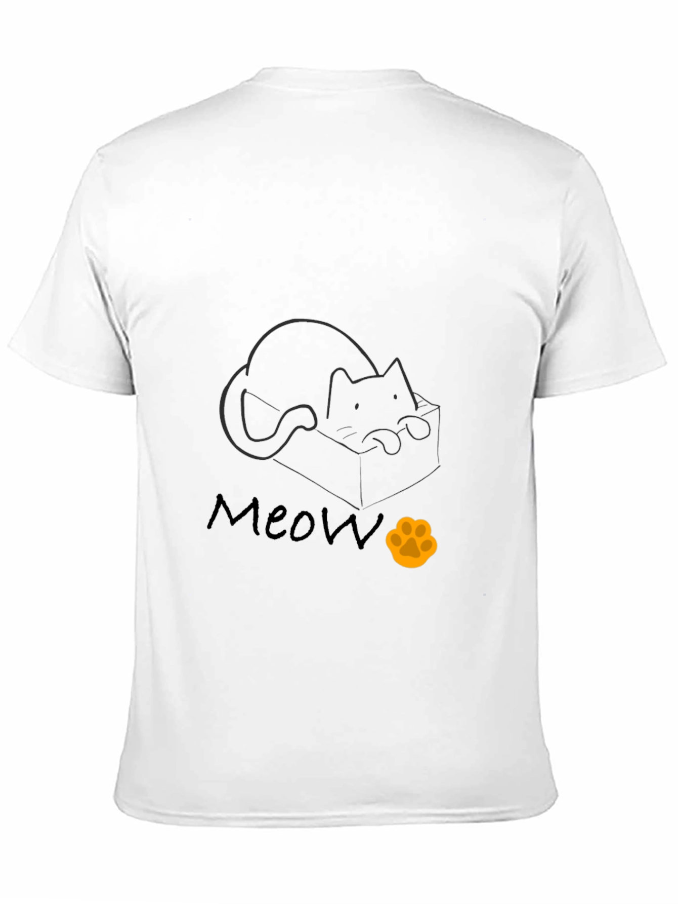 Black Black Cat in Box Graphic Tee - "Meow" view 11