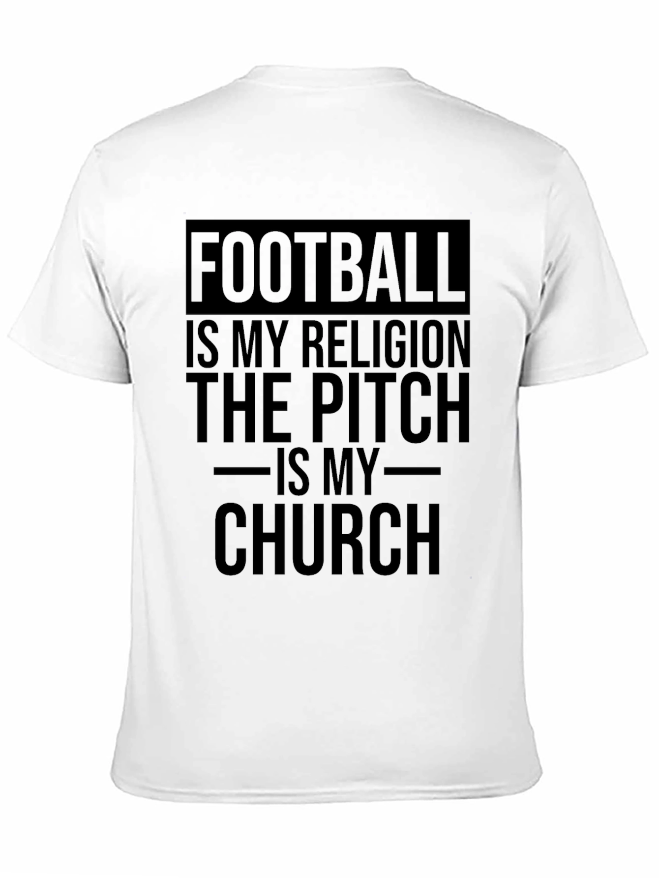 Black Football Is My Religion T-Shirt view 11