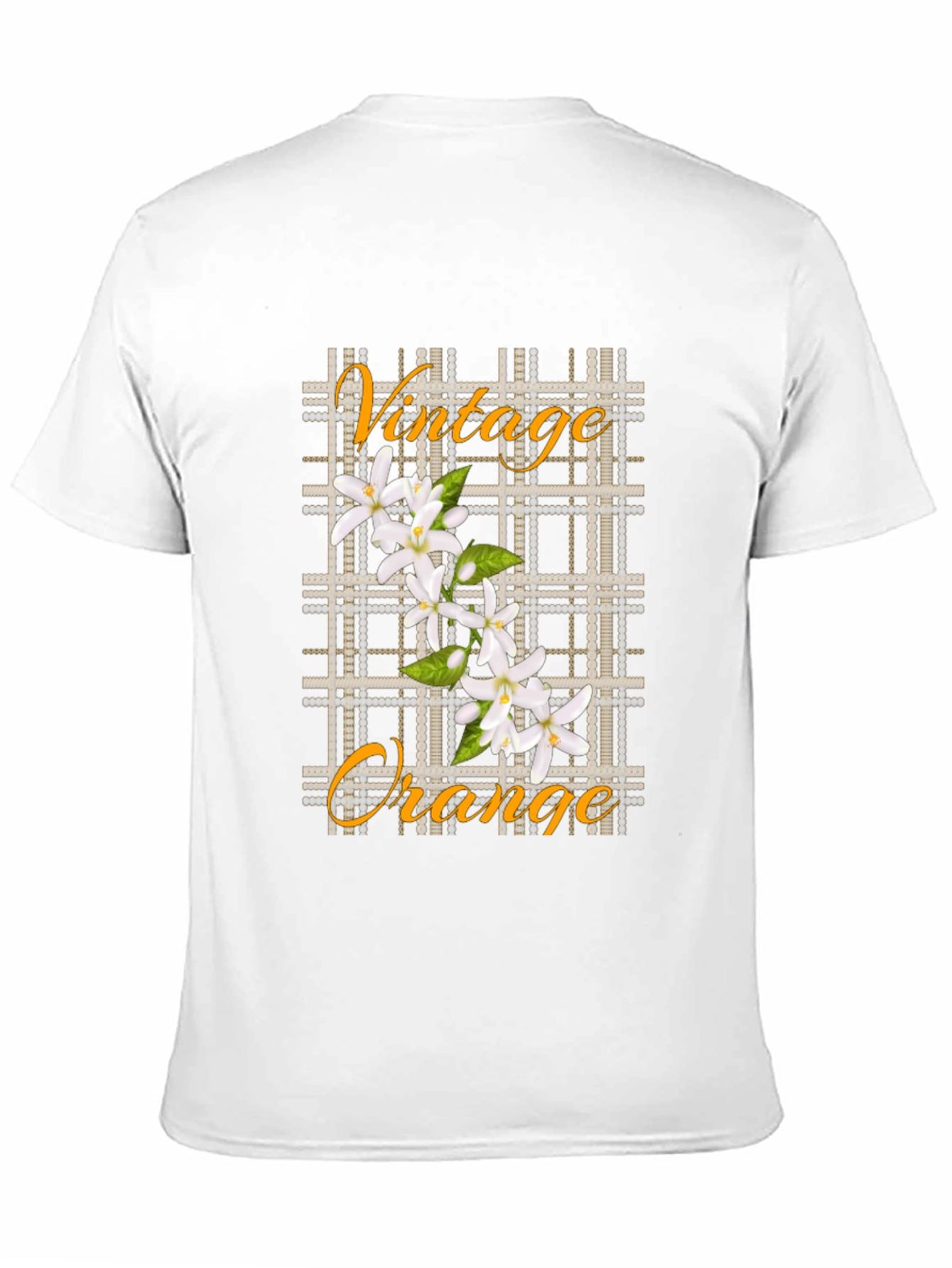 Black Vintage Orange Blossom Black T-Shirt view 11