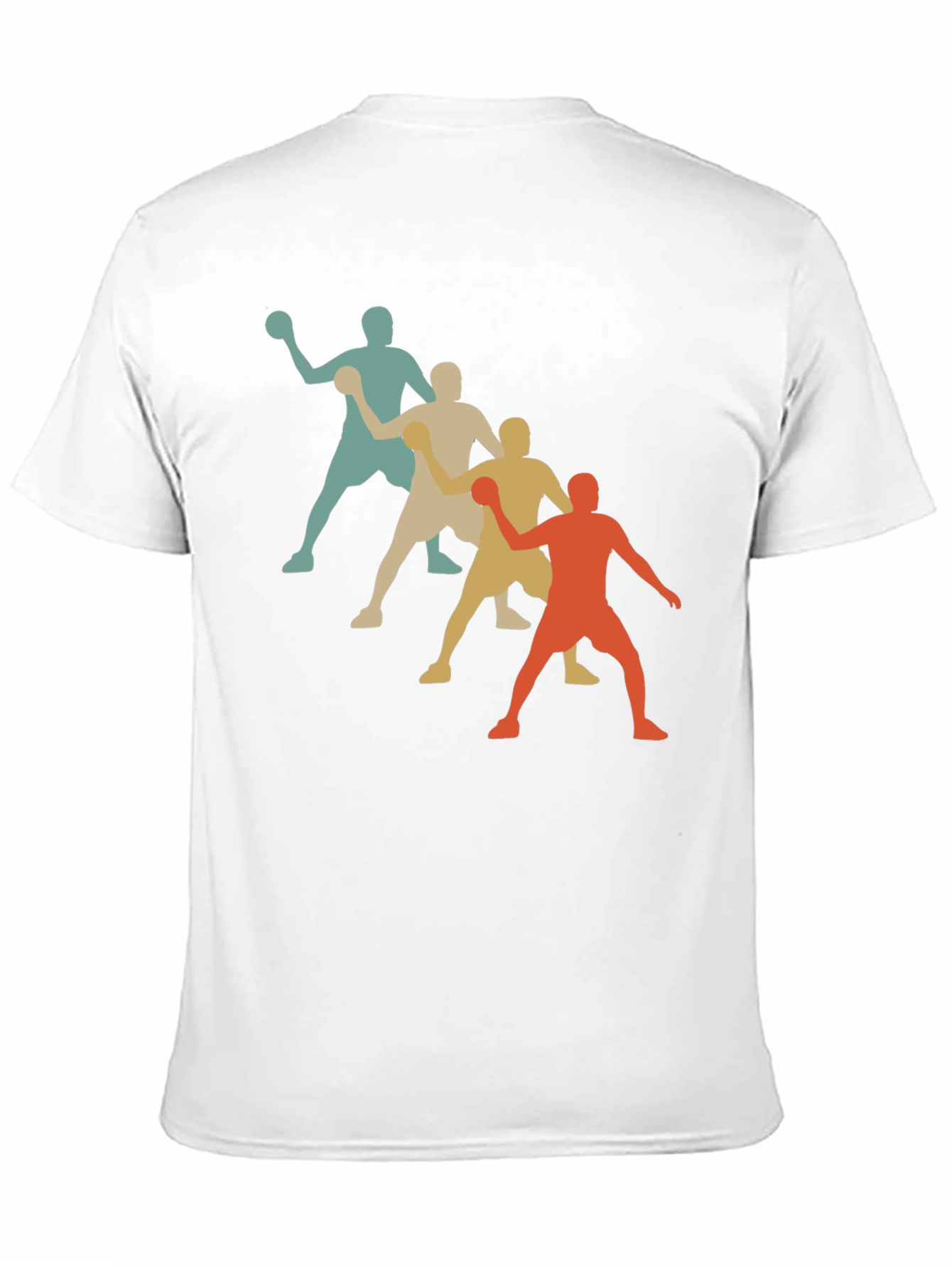 Black Retro Handball Thrower Graphic T-Shirt view 11