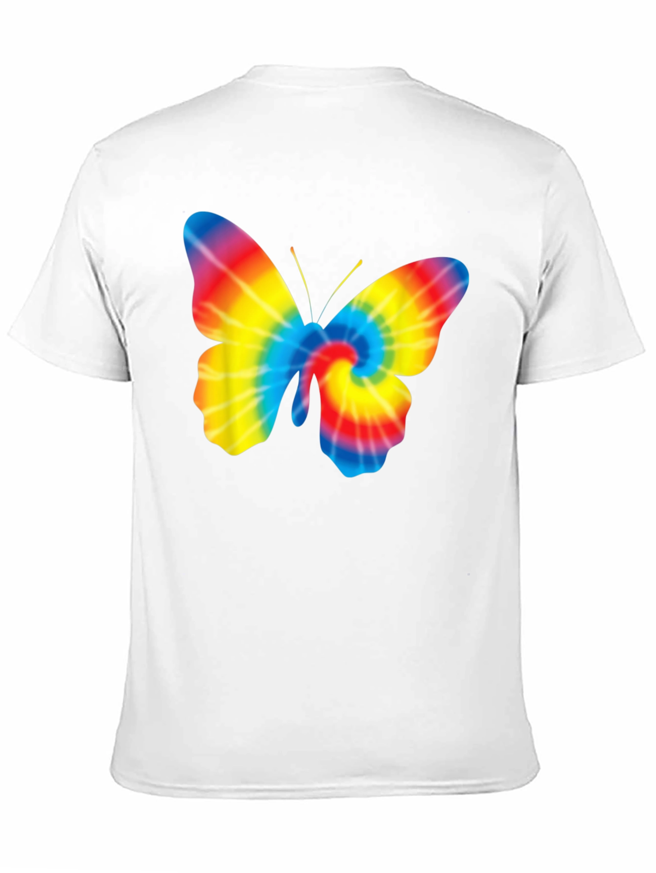 Black Tie Dye Butterfly Graphic Black T-Shirt view 11
