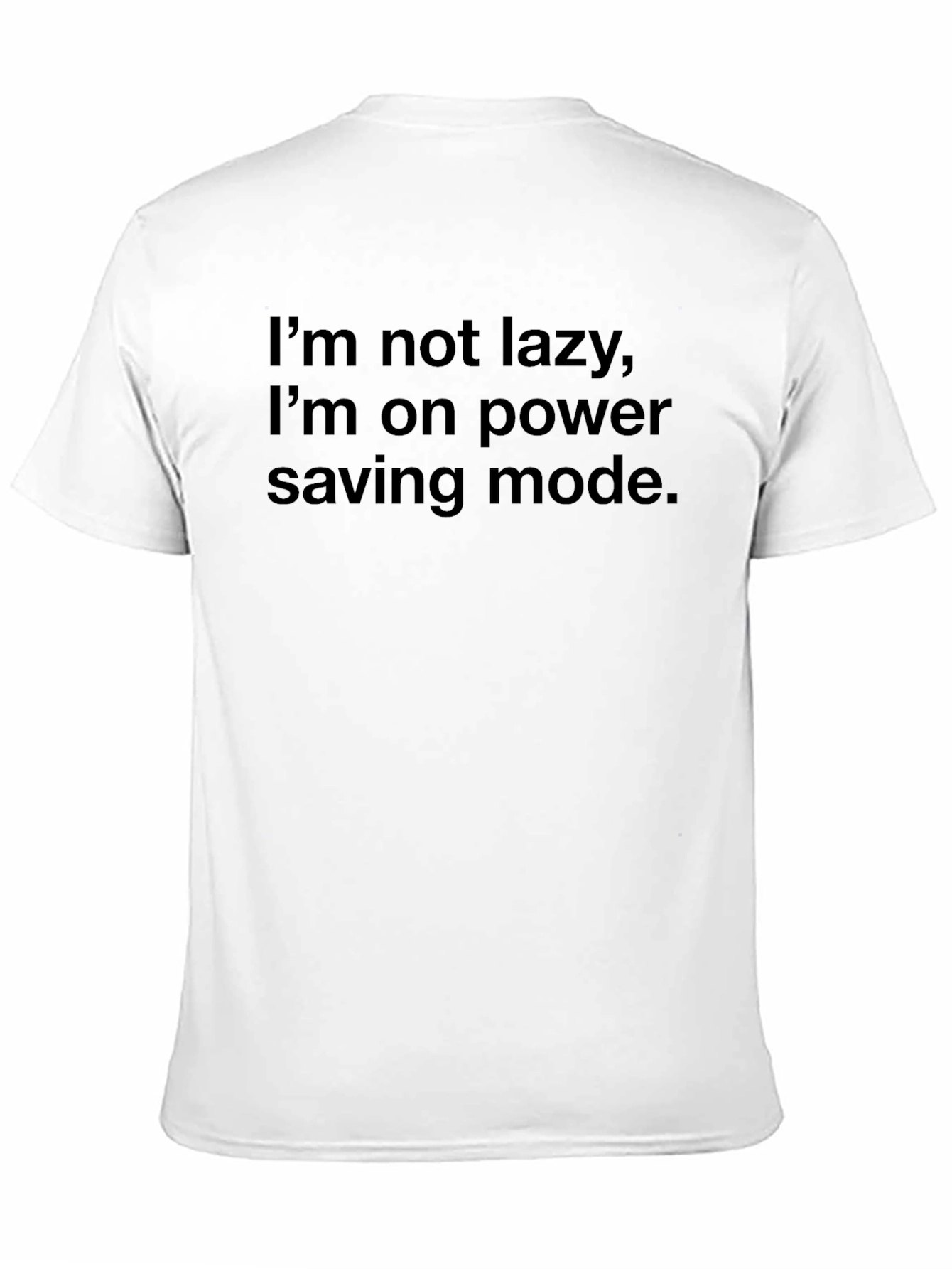 Black Funny Power Saving Mode Black T-Shirt view 11
