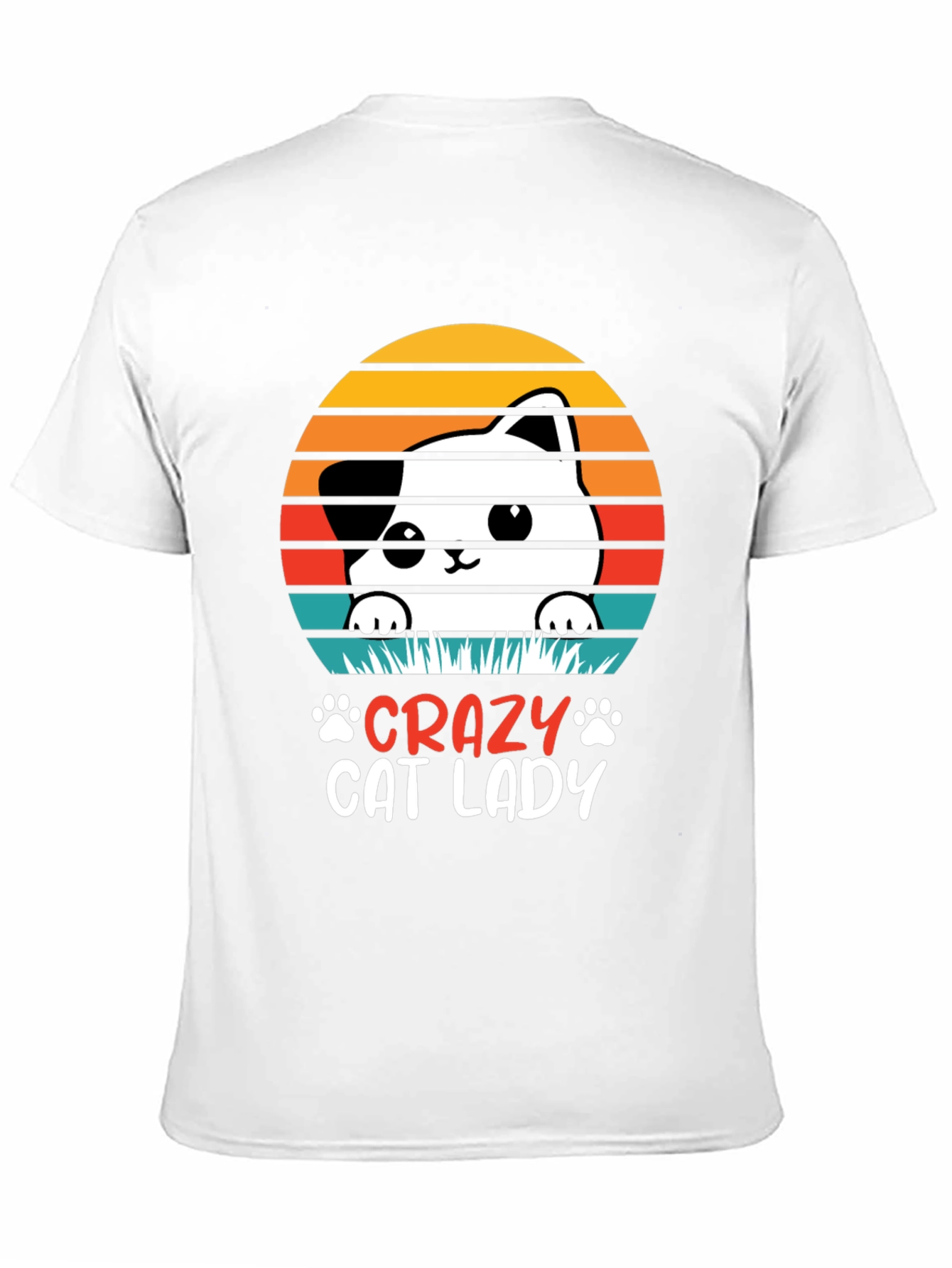 Black Crazy Cat Lady Graphic Tee view 11