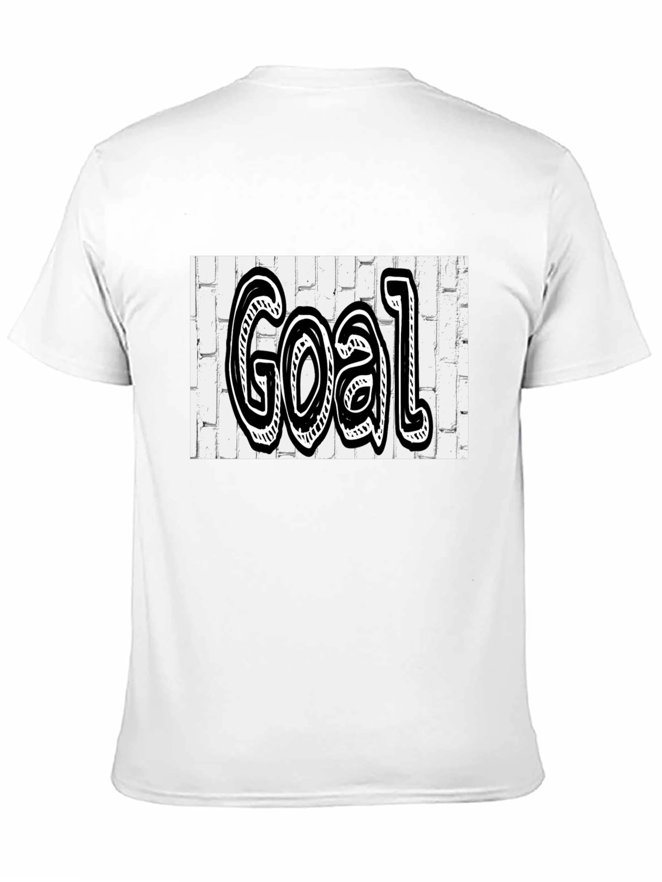 Black Goal Graffiti Style Tee - Black Cotton Blend Shirt view 11