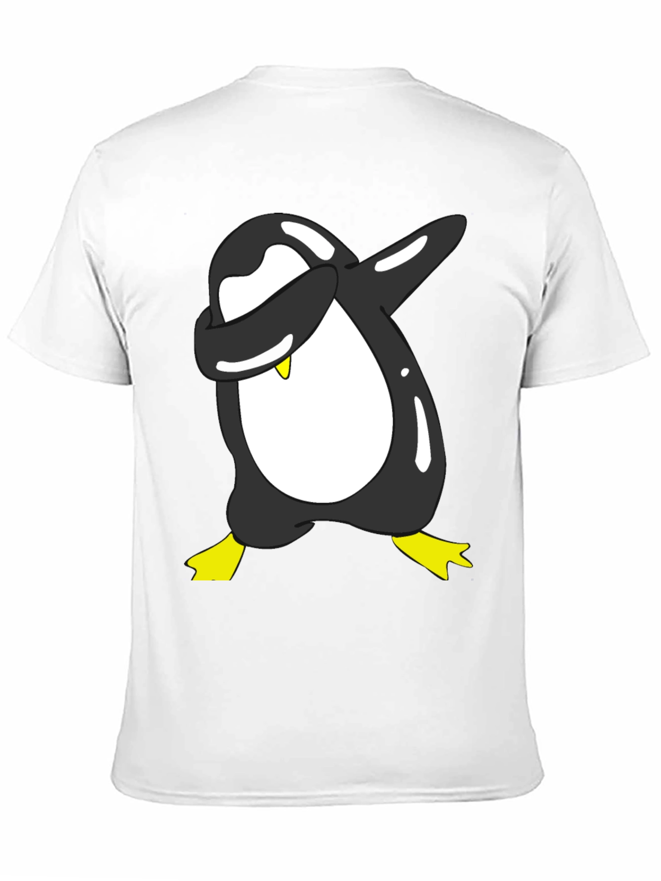 Black Dabbing Penguin Graphic Tee - Black Cotton Blend view 11