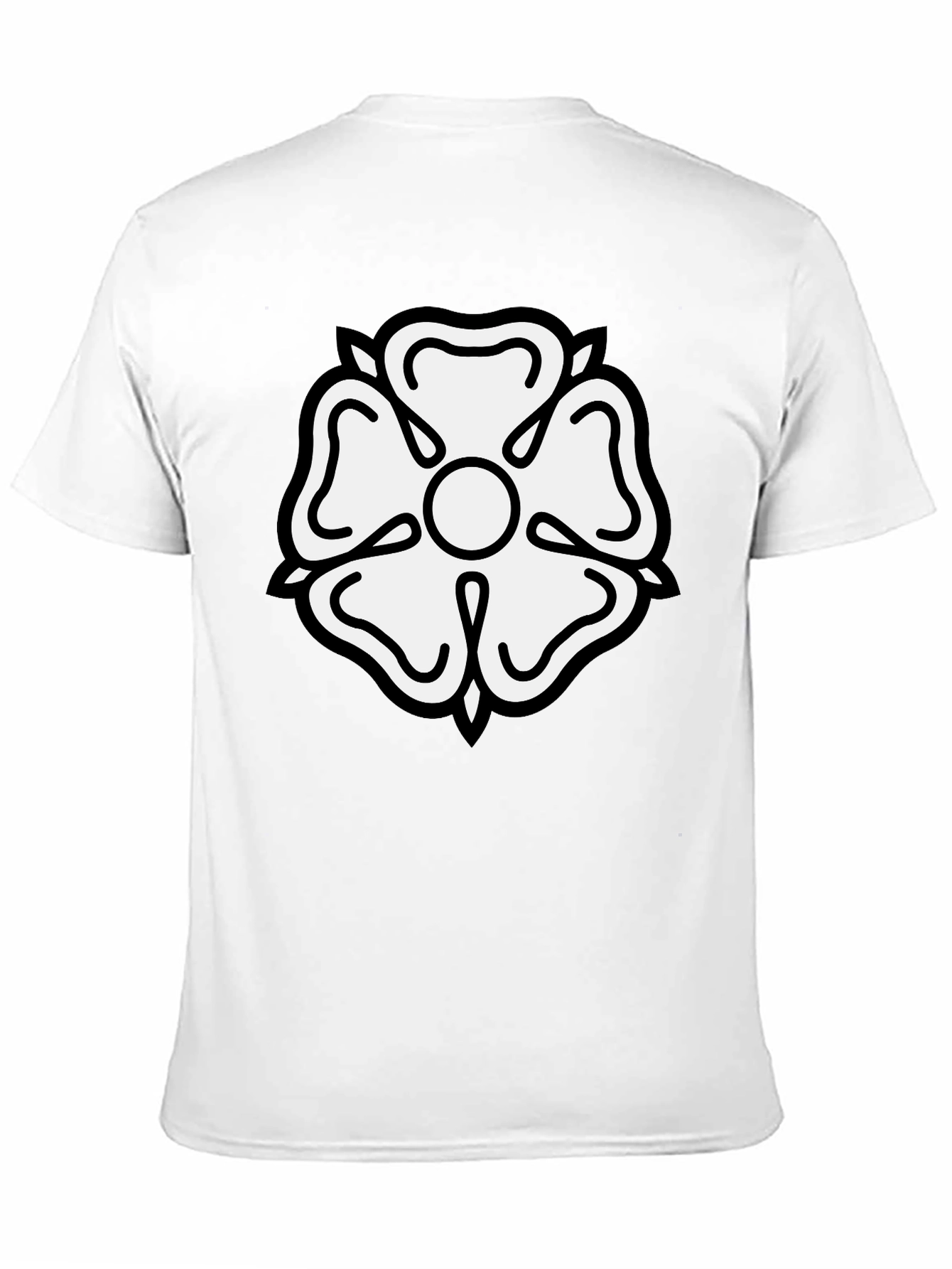 Black Black T-Shirt with White Tudor Rose Emblem view 11