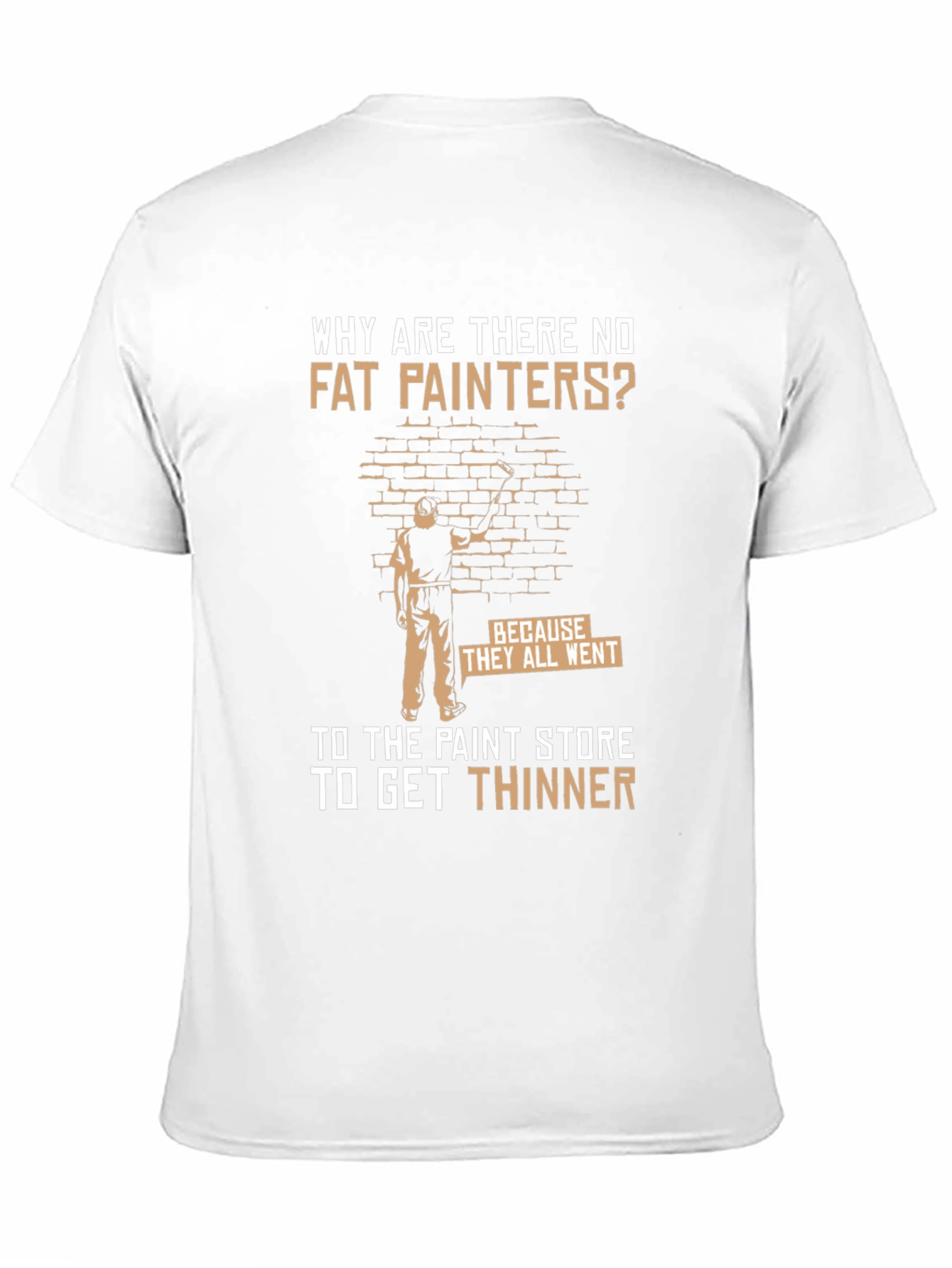 Black Funny Painter T-Shirt: Why Are There No Fat Painters? view 11