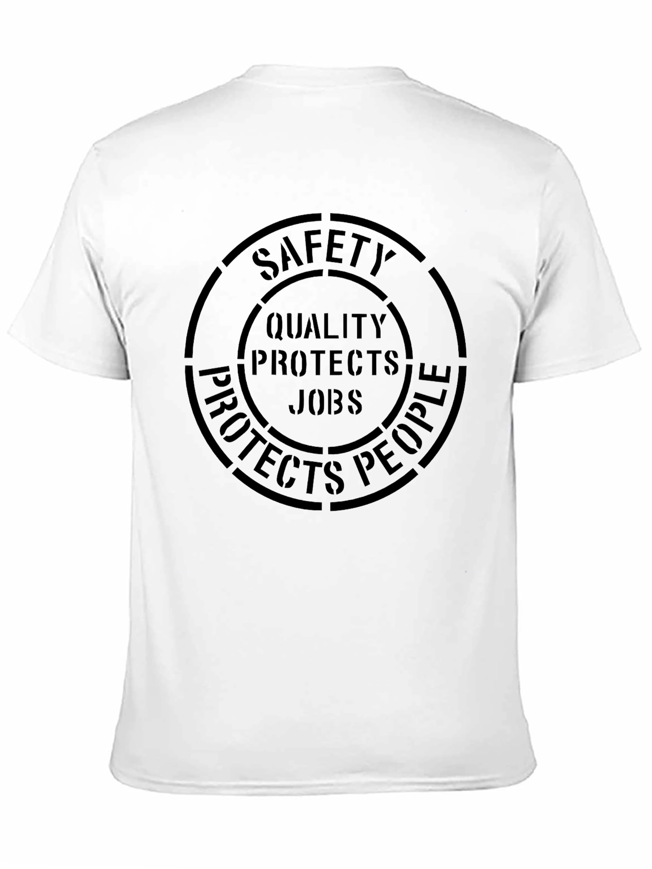Black Safety Quality Jobs Protects People T-Shirt view 11