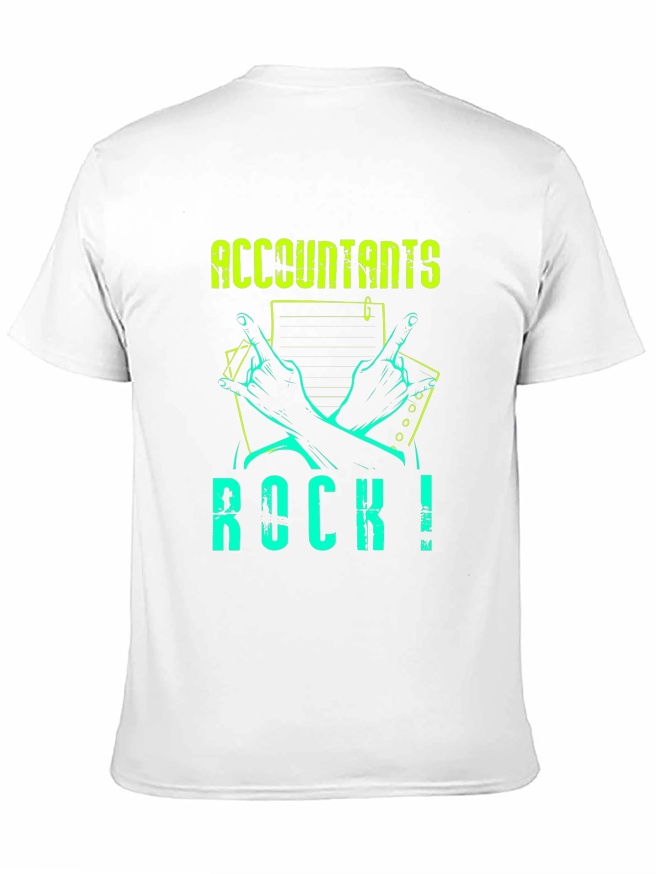 Black Accountants Rock! Graphic Tee - Black view 11