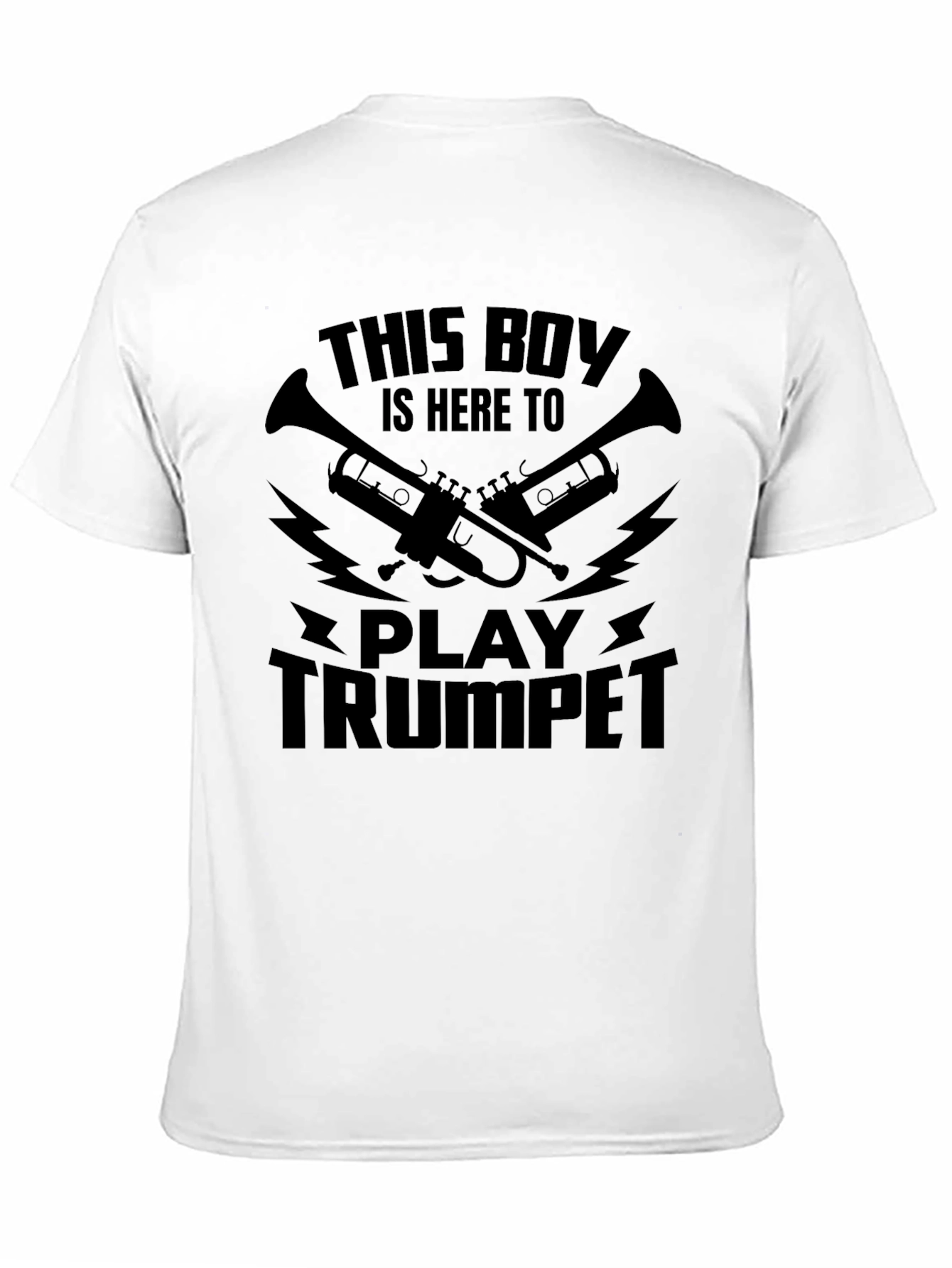 Black This Boy Plays Trumpet Graphic T-Shirt view 11